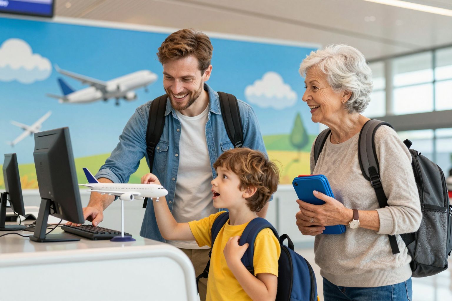 A gyerekek játékosan élhetik meg a repülés fázisait.