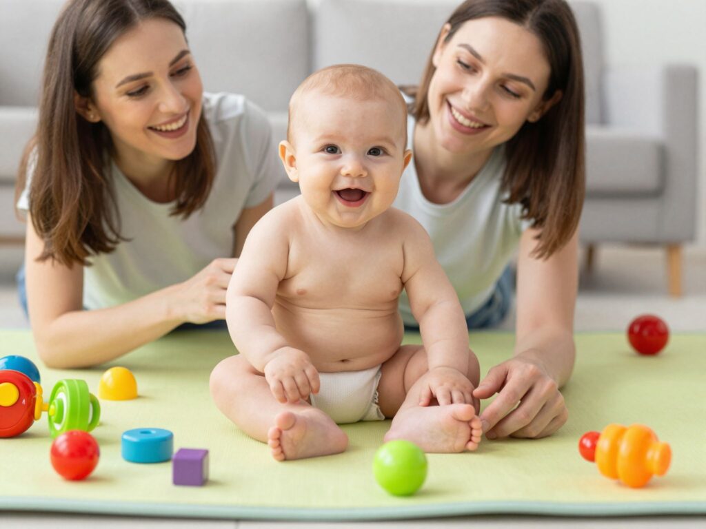 Forog, ül, gagyog: ennyi mindent tud egy átlagos féléves csecsemő