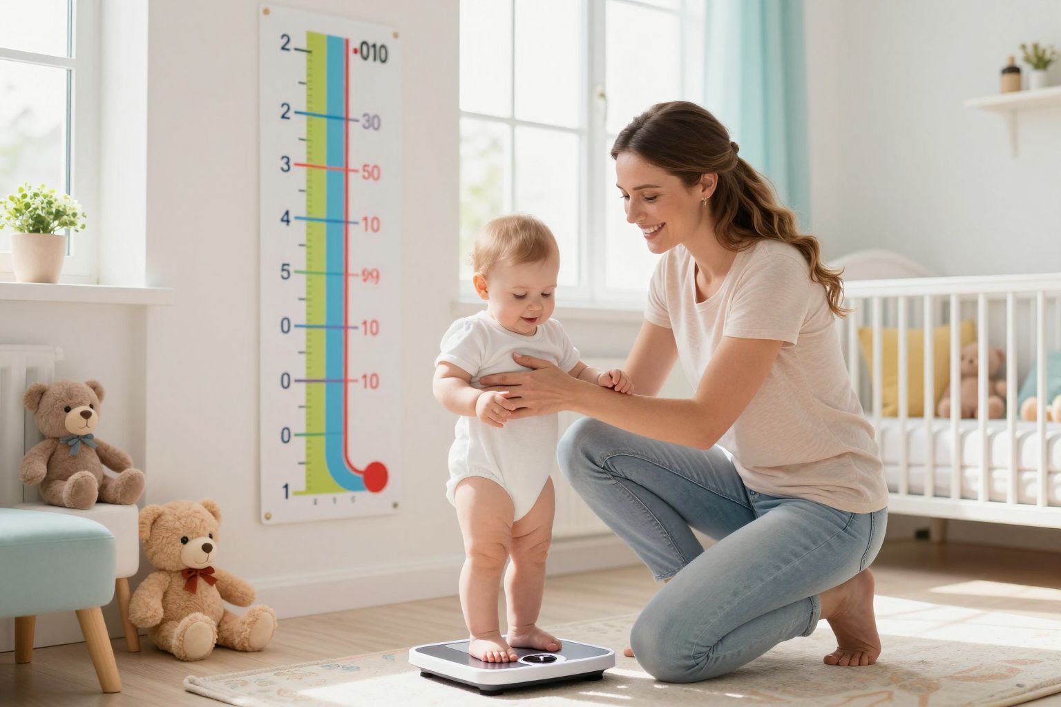 A genetika, táplálás és születési súly mind befolyásolja.