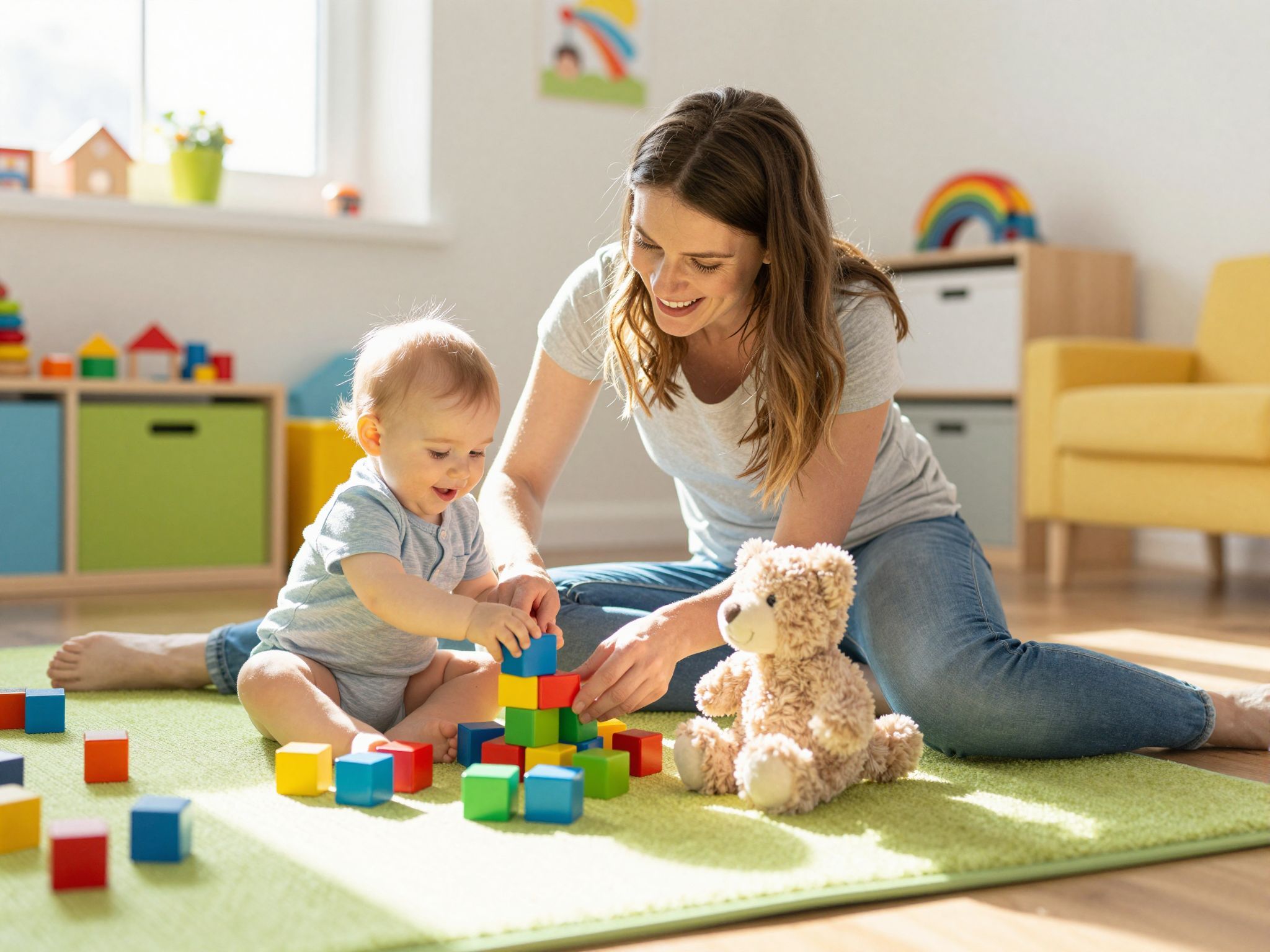 A játék fejleszti a baba kognitív képességeit.