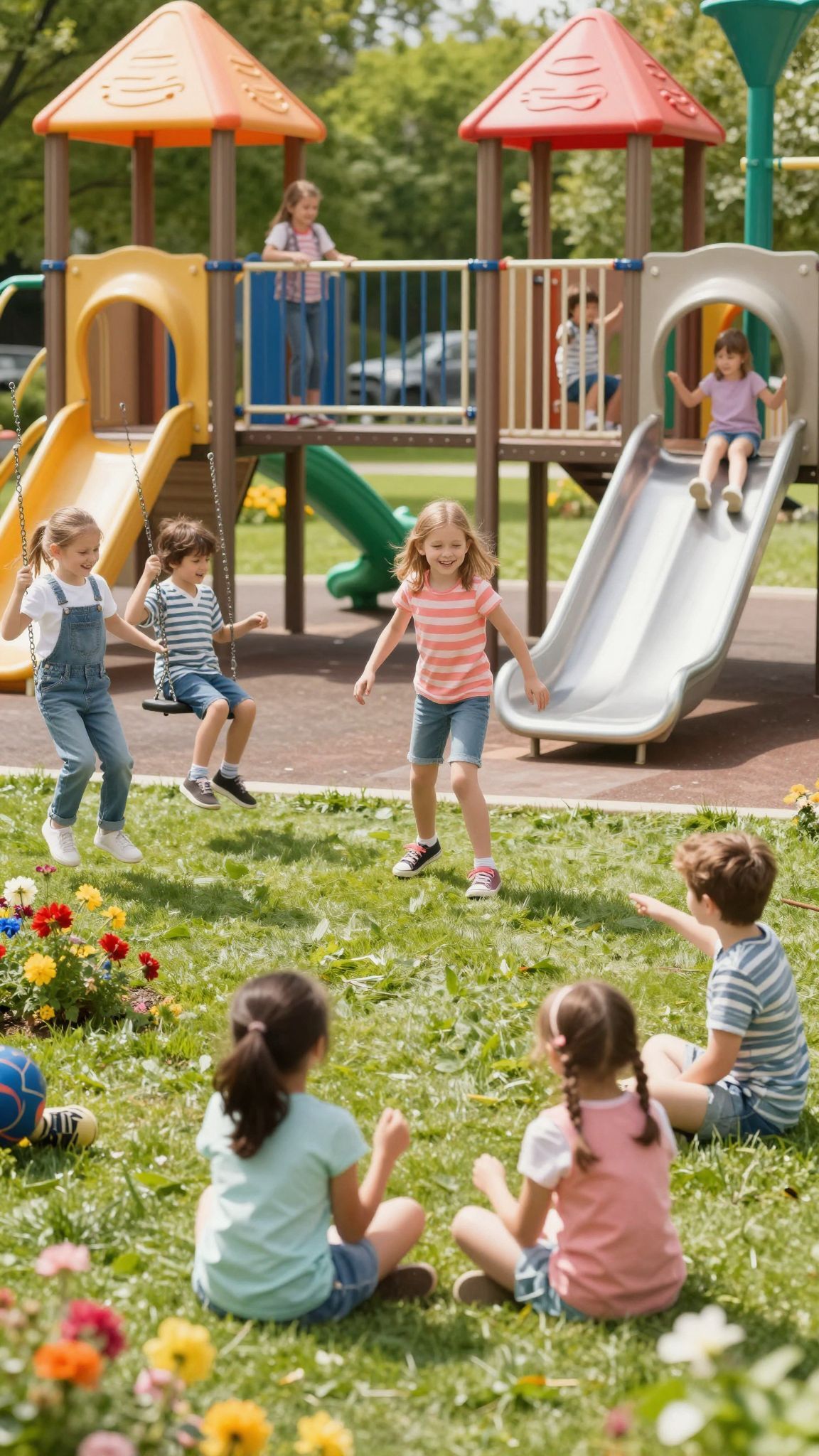 A játszótér segíti a gyerekek kommunikációs készségeinek fejlődését.