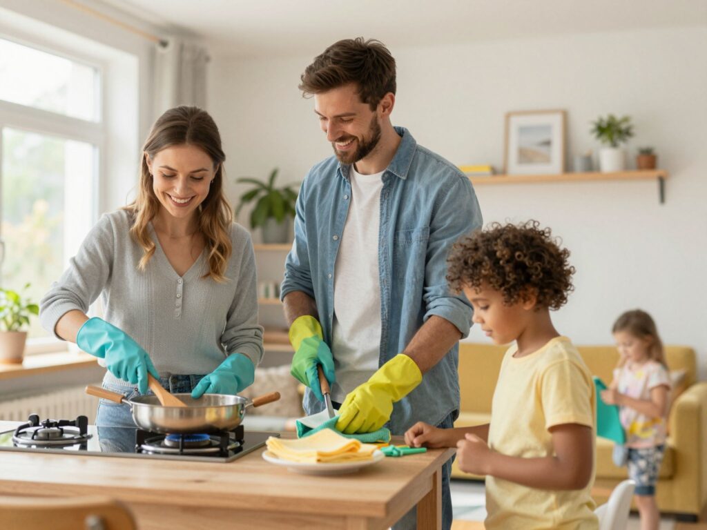 Hogyan osszuk el igazságosan a házimunkát a családban? Tippek a női kiégés ellen