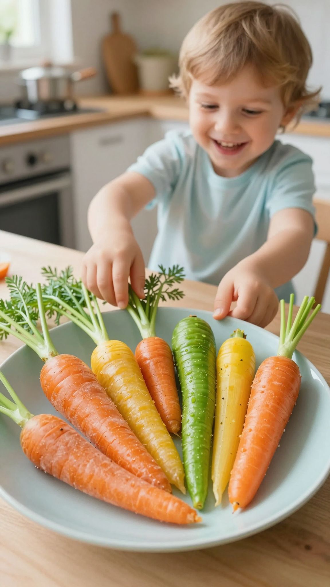 A színes tálalás fokozza a gyerekek érdeklődését.
