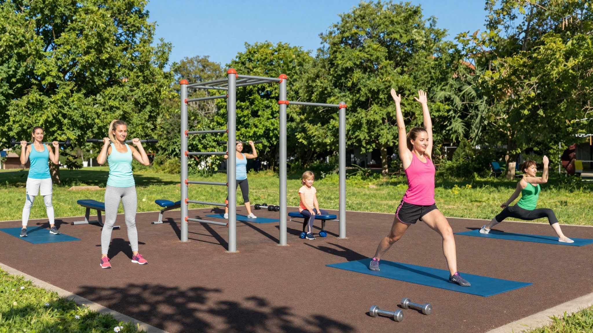 A szabadban edzés megerősíti a családi kötelékeket.