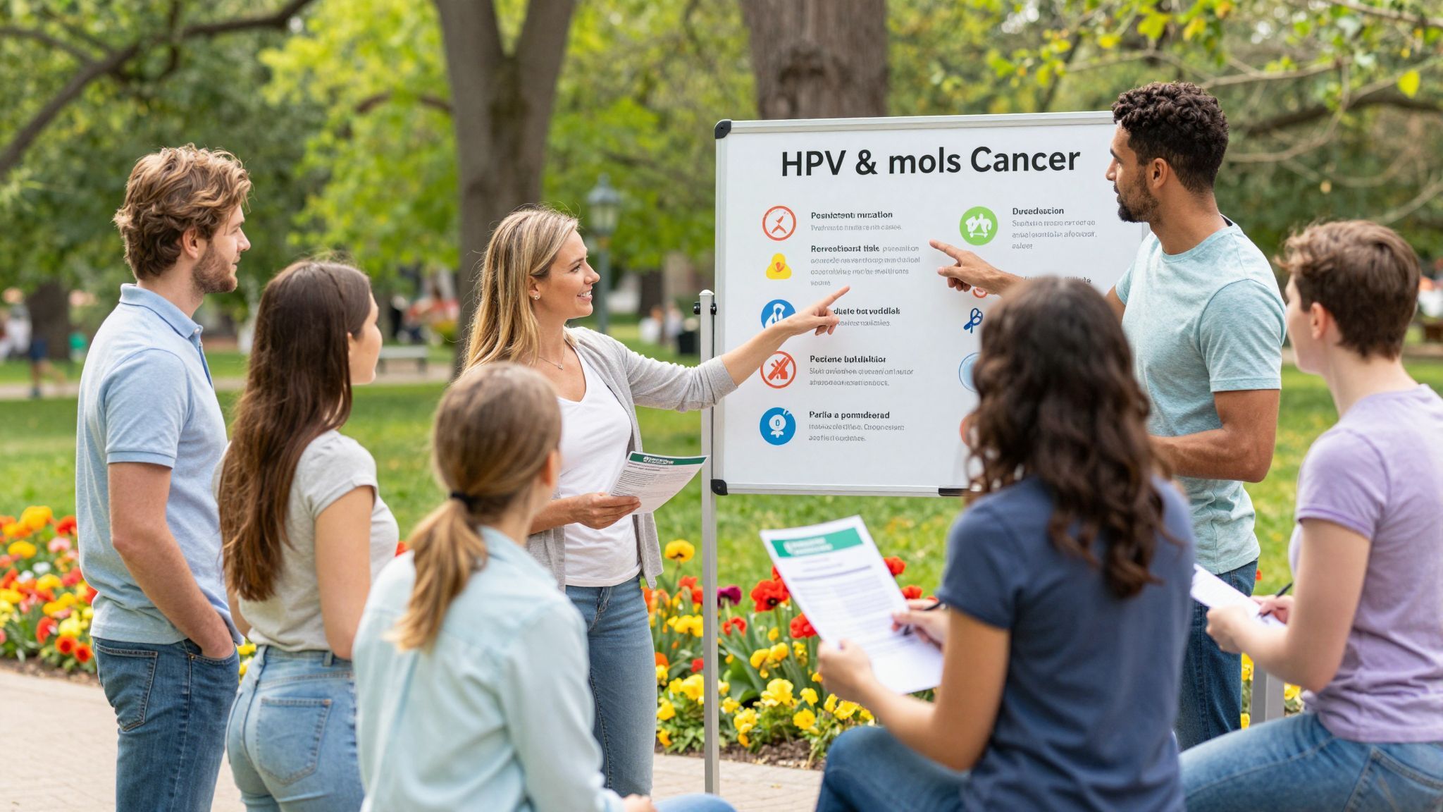 A HPV legnagyobb kockázatának kitett csoportok: férfiak, dohányosok.