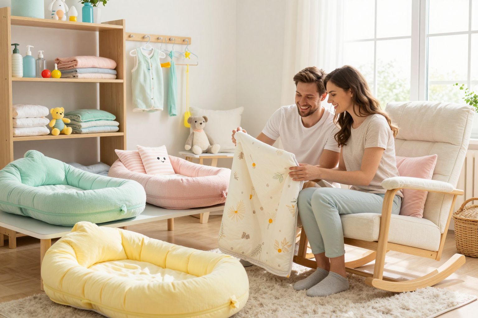 Választható színek és minták gazdagítják a babafészket.