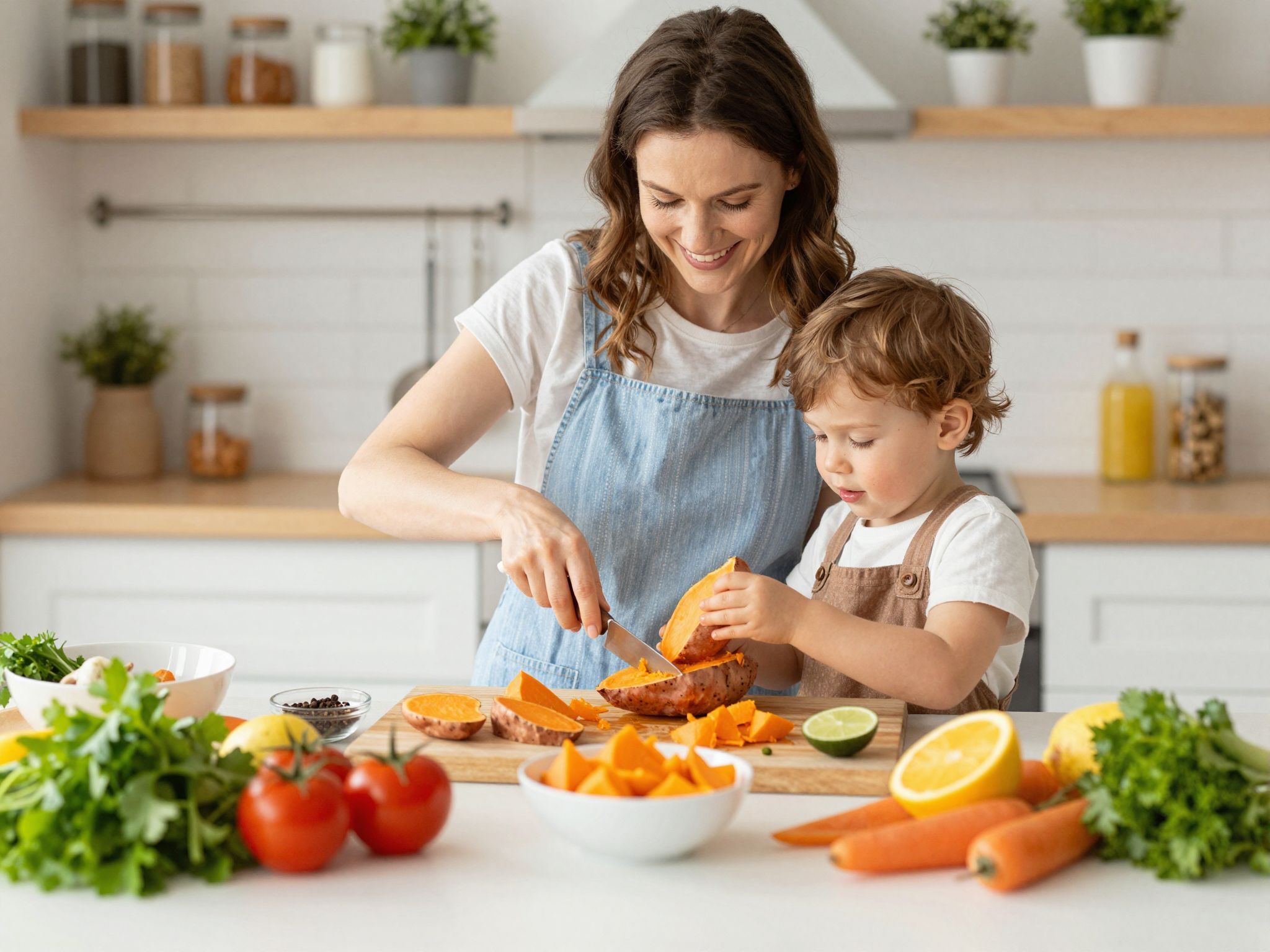 Az édesburgonya jól párosítható fahéjjal és almával.