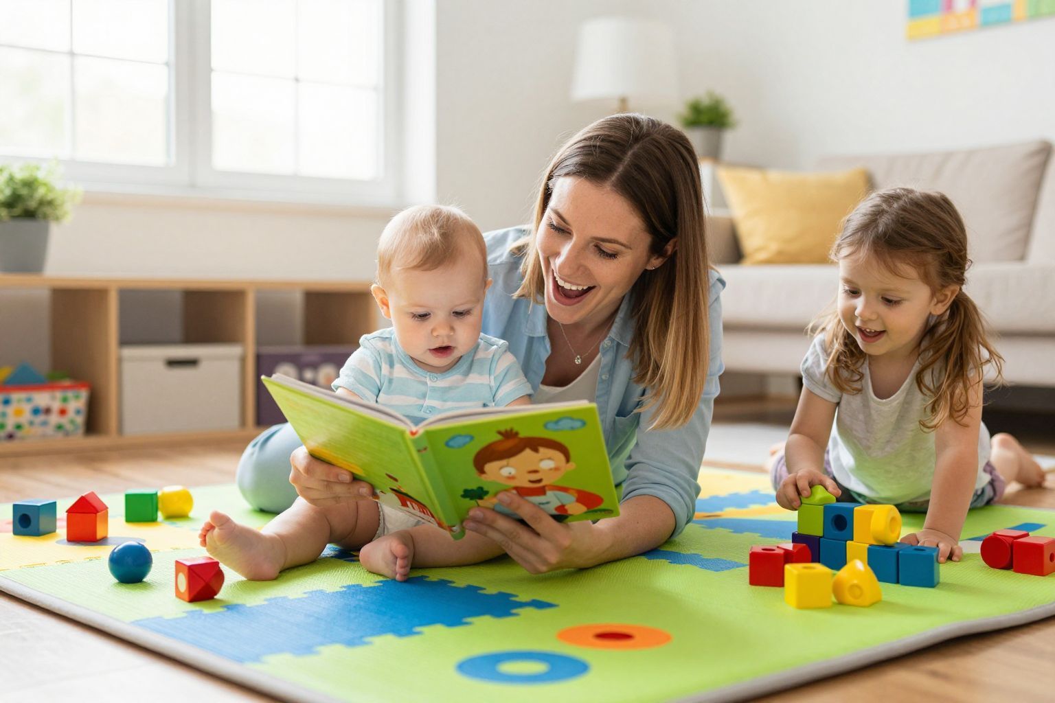 Játékos tanulás a baba fejlődésének kulcsa otthon.