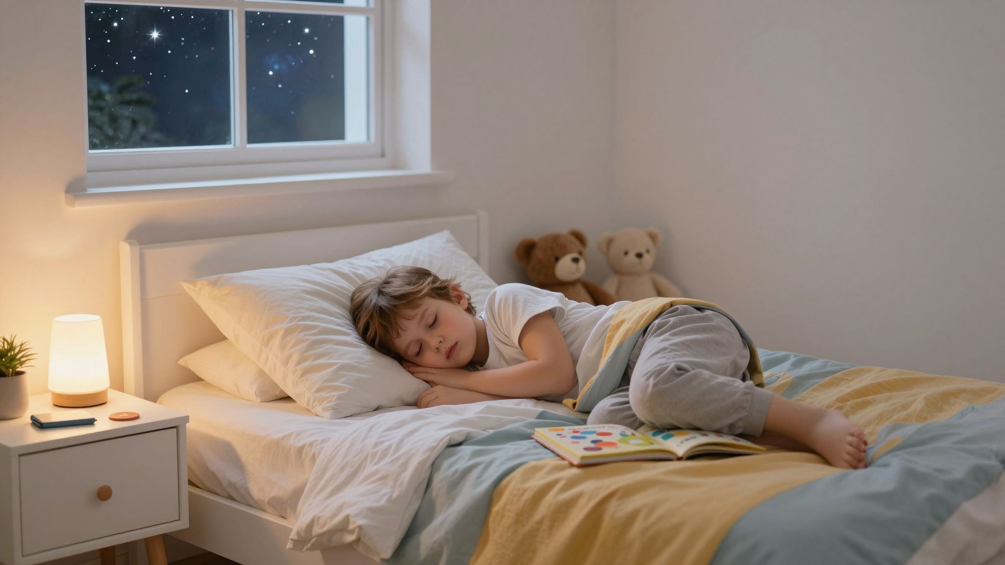 A rendszeres alvási rutin segít a gyerekeknek pihenni.