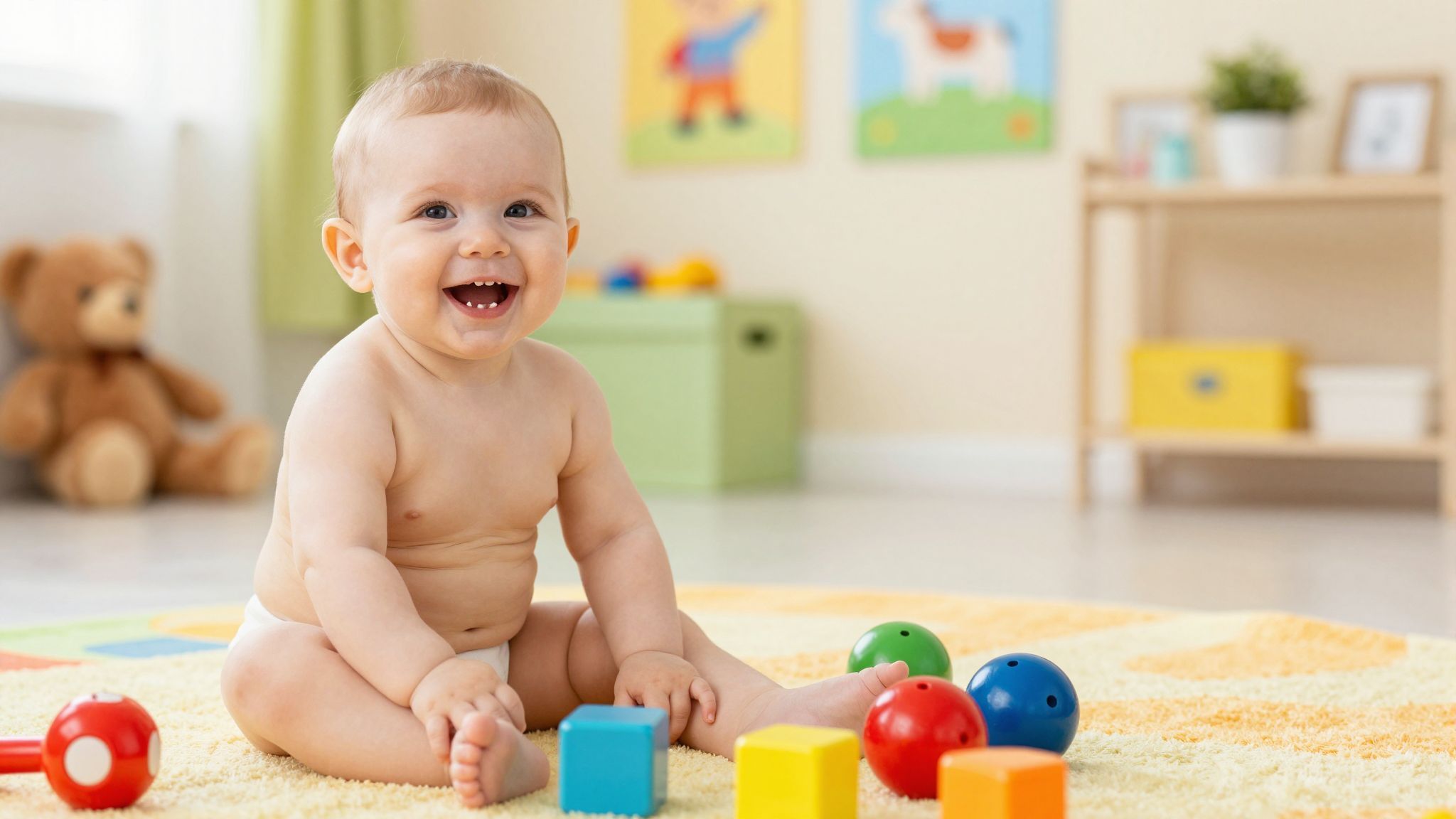 A tejfogak általában 6 hónapos kor körül jelennek meg.