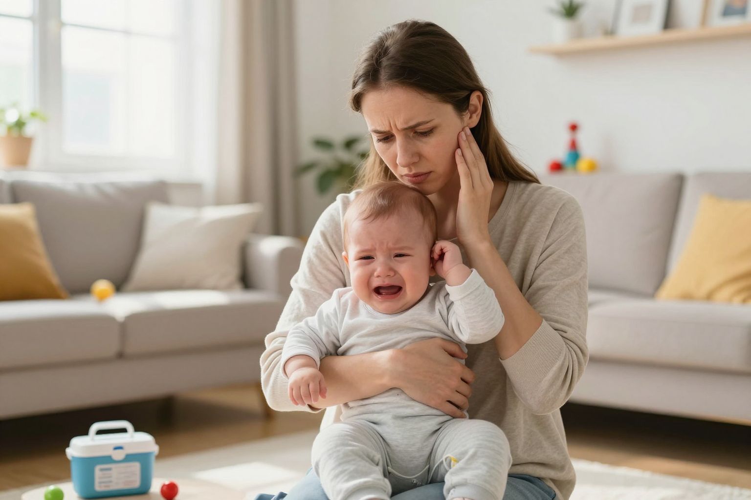 Ha a csecsemő láza 38 fok fölé emelkedik.