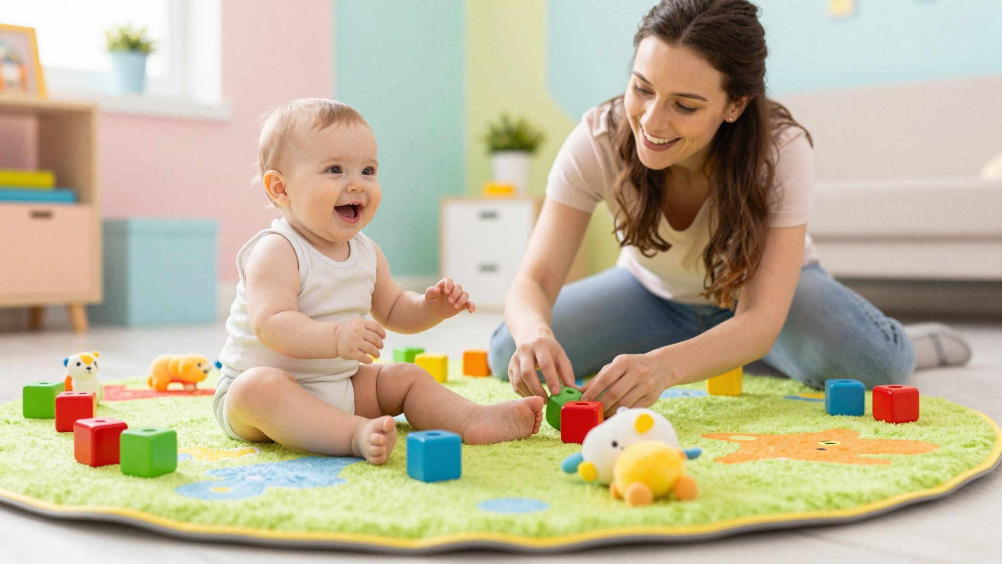 A 12 hónapos baba már állhat és lépegethet!