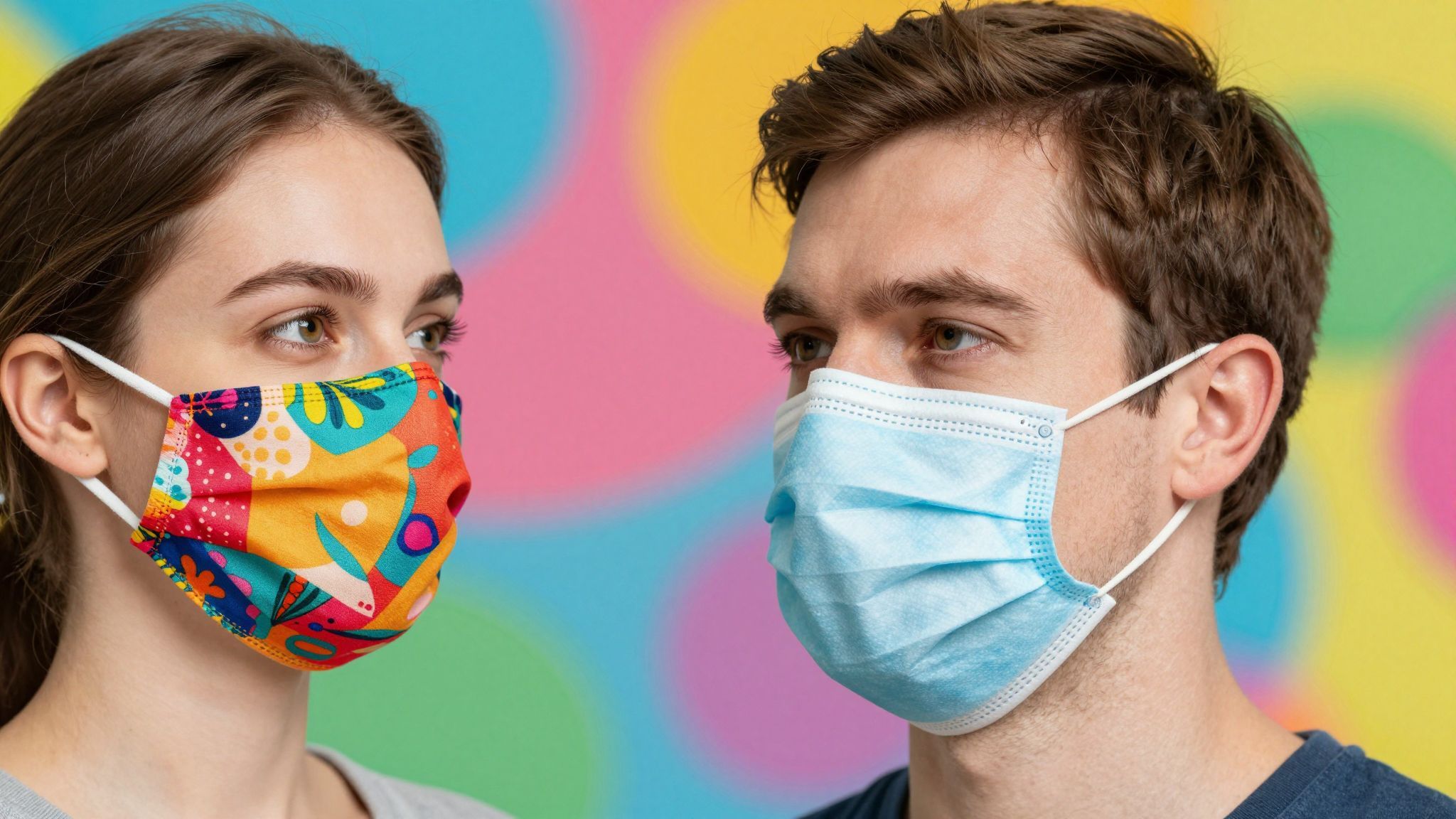 A textil maszkok hatékonysága változó, orvosi maszkok jobbak.