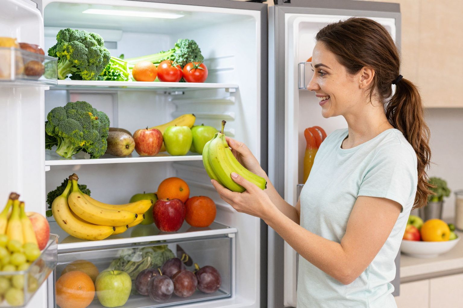 Az etilén érzékeny gyümölcsök és zöldségek eltávolítása elengedhetetlen.
