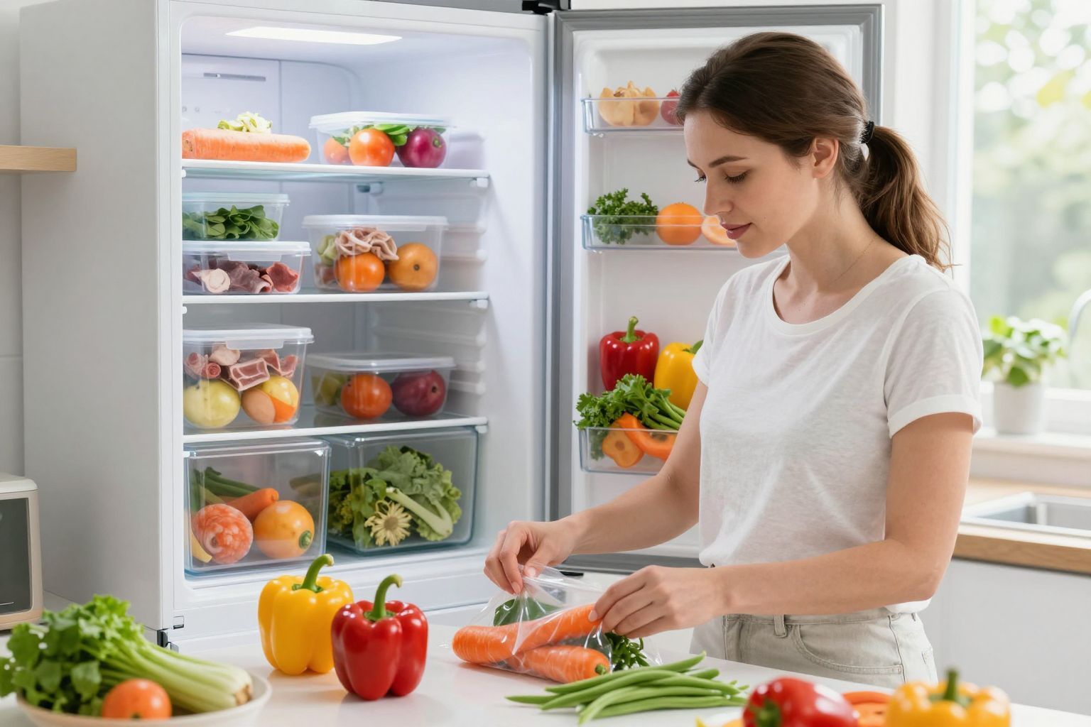 Az élelmiszerek helyes tárolása kulcsfontosságú a frissesség megőrzéséhez.