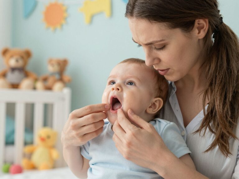 Segítség, fehér foltok vannak a babám szájában! Mindent a szájpenészről
