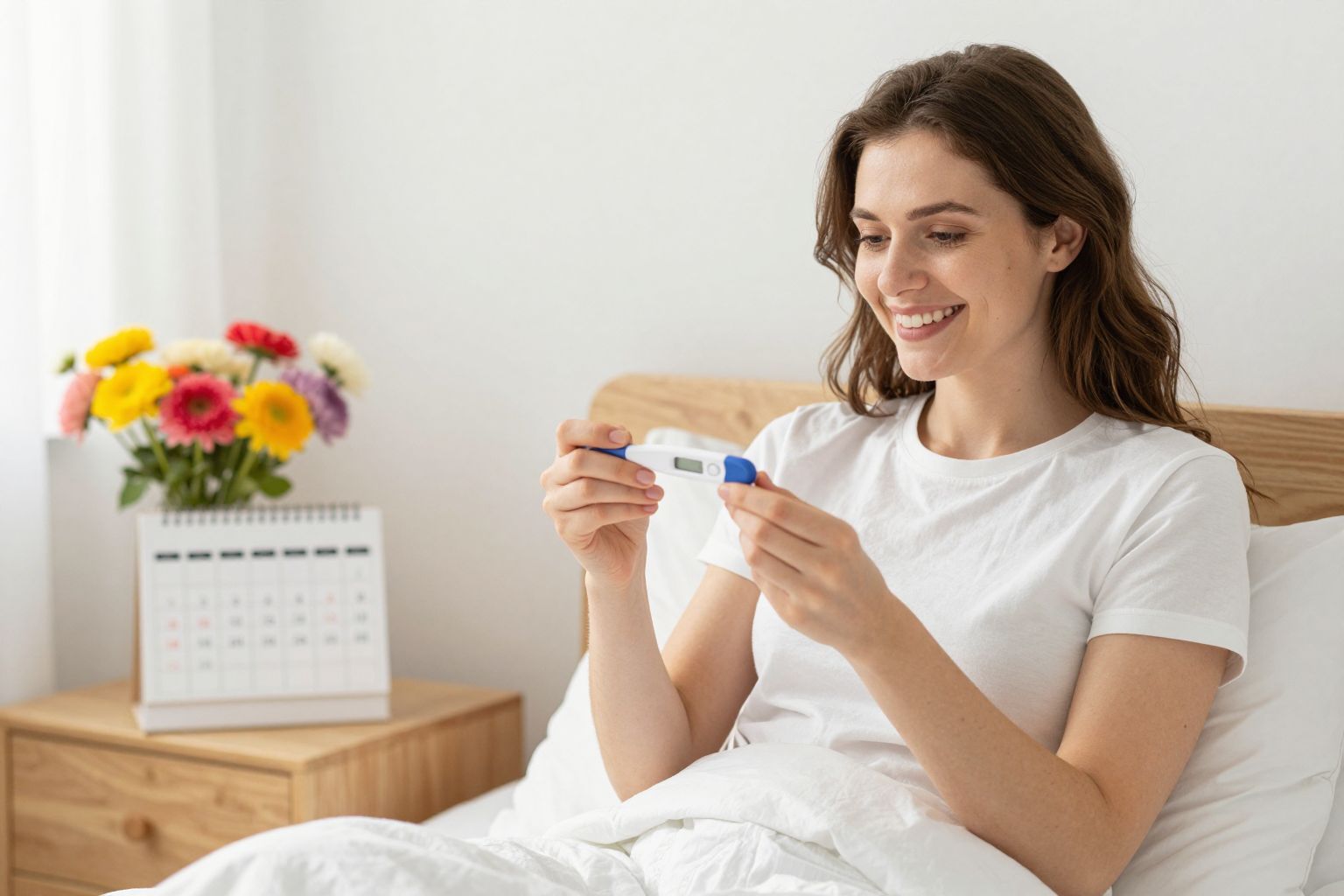 A testhőmérséklet emelkedése ovulációt jelez.