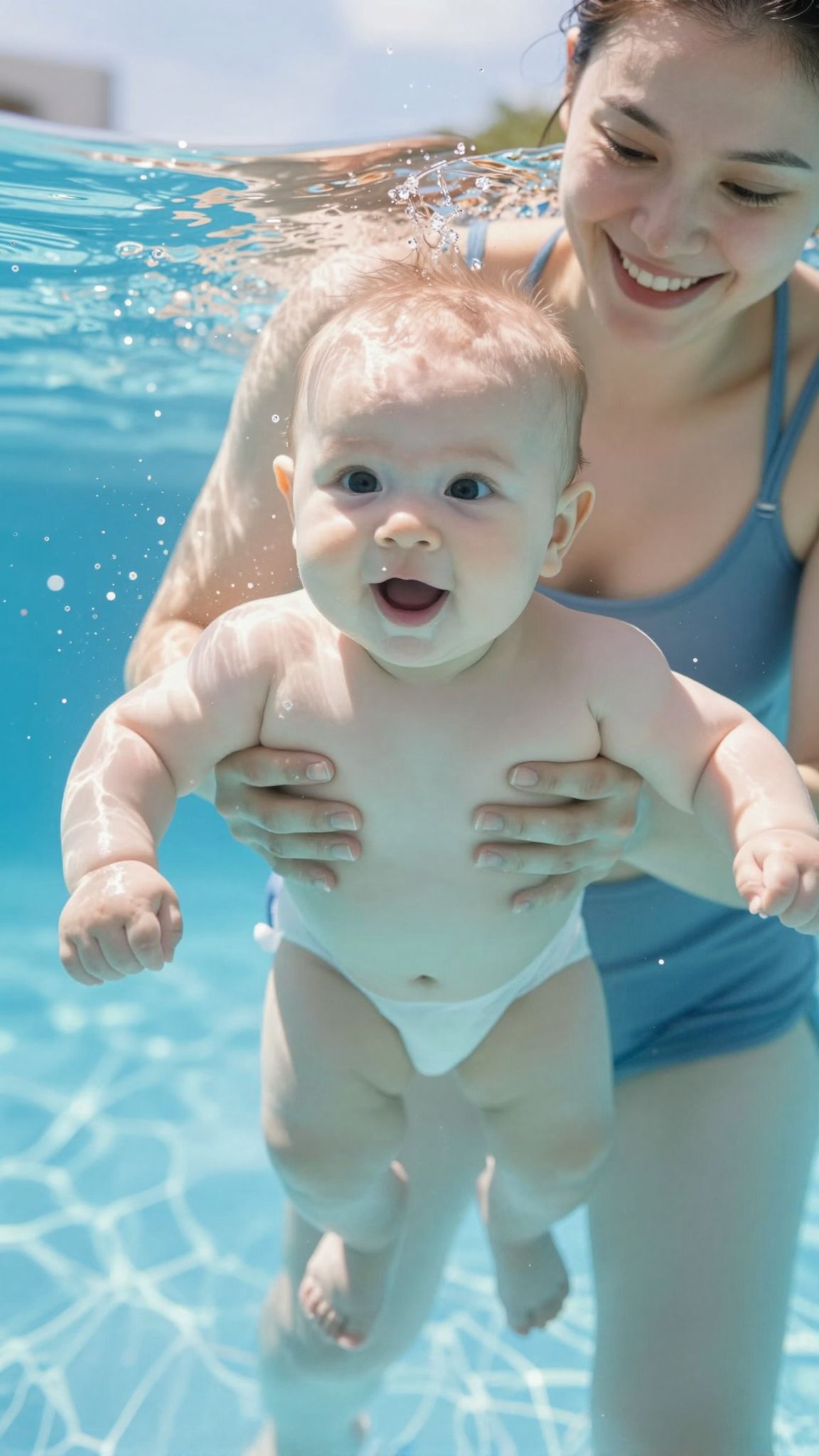 A búvárreflex segíti a csecsemők víz alatti megnyugtatását.