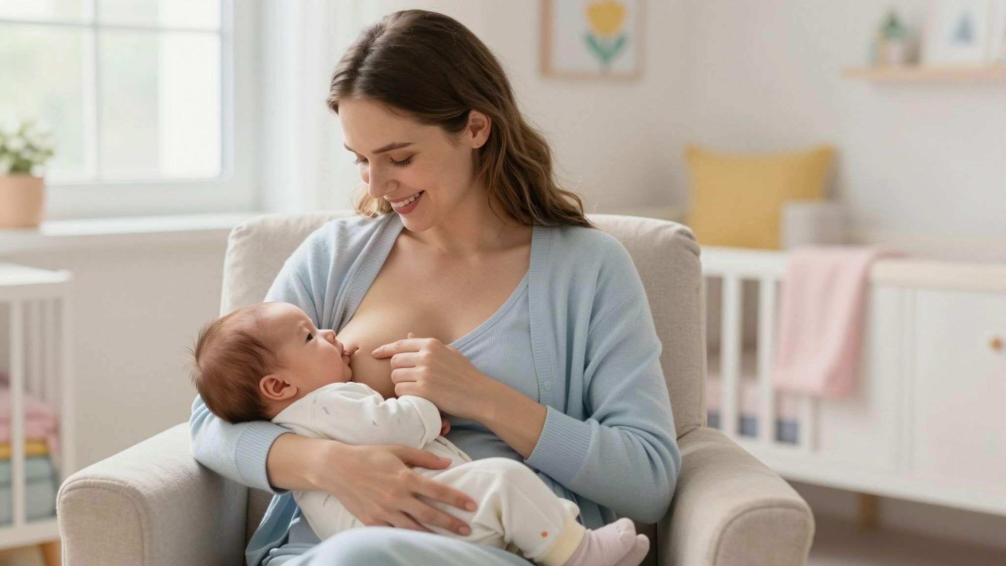 A megfelelő pozíció segíti a hatékony szoptatást.