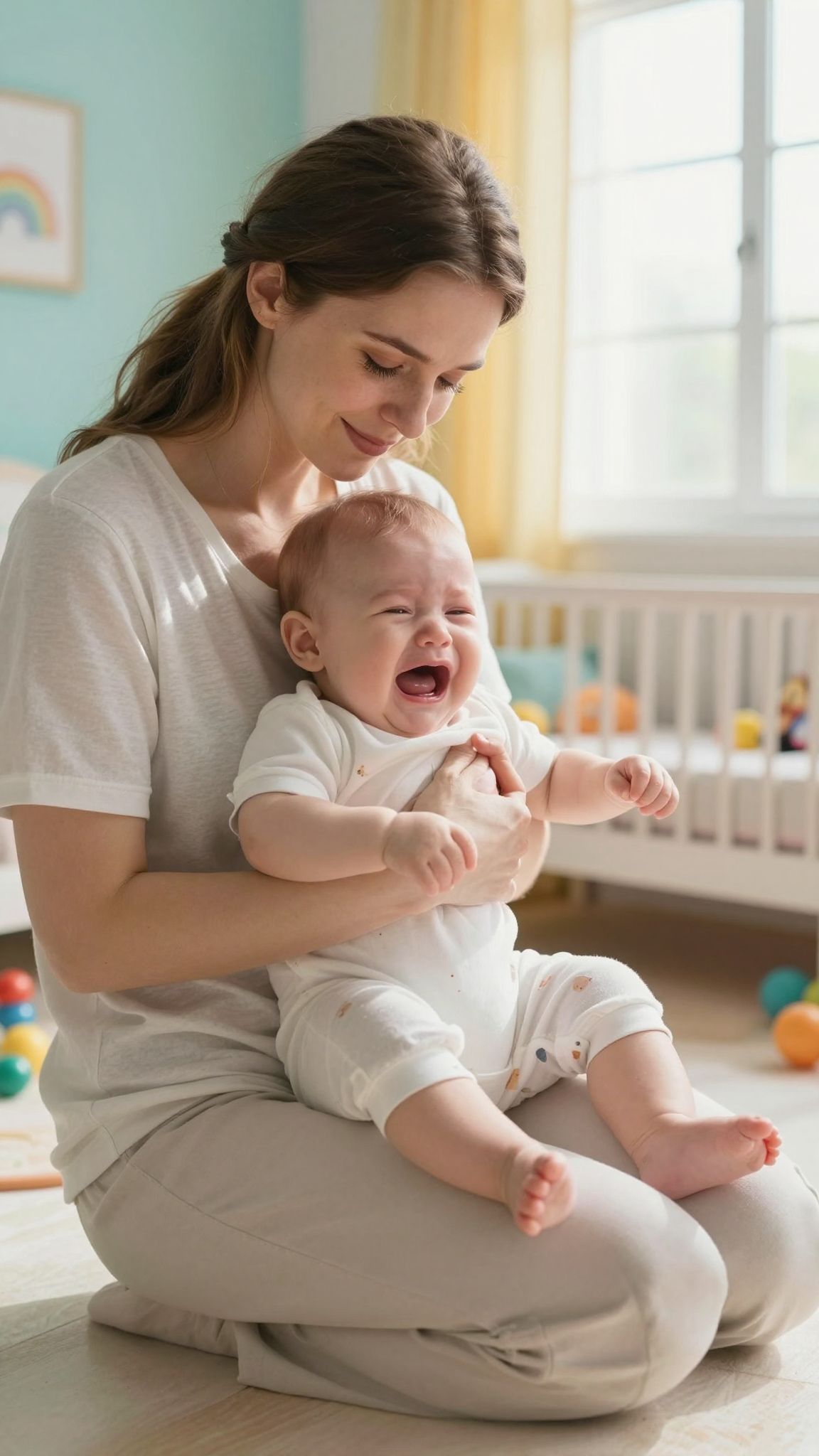 A baba sírása gyakran éhség vagy kényelmetlenség jele.
