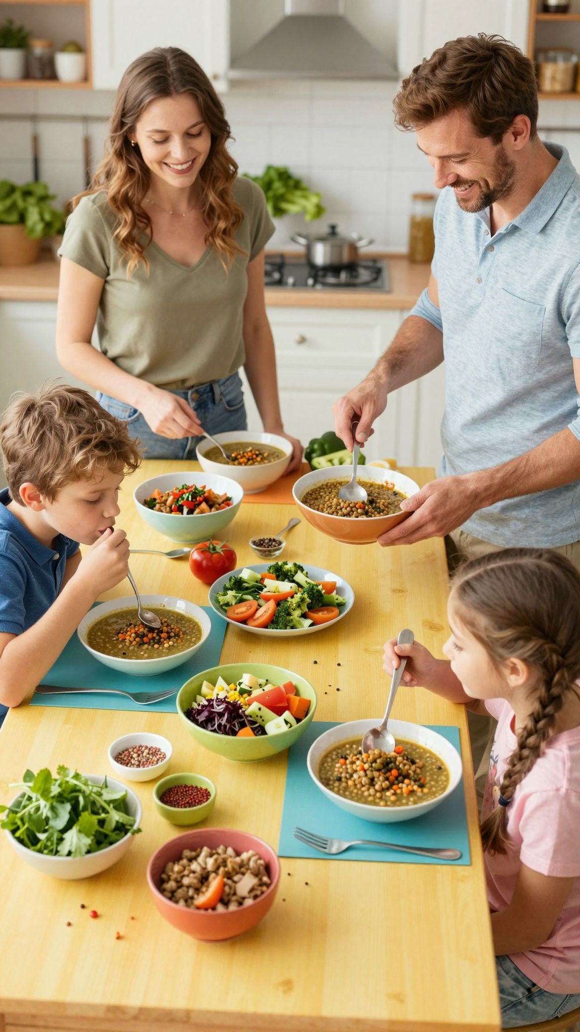 A lencse színes és változatos módon tálalható.
