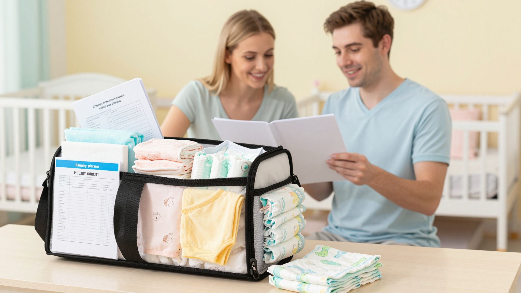 A kórházi táska tartalma kulcsfontosságú a szüléshez.