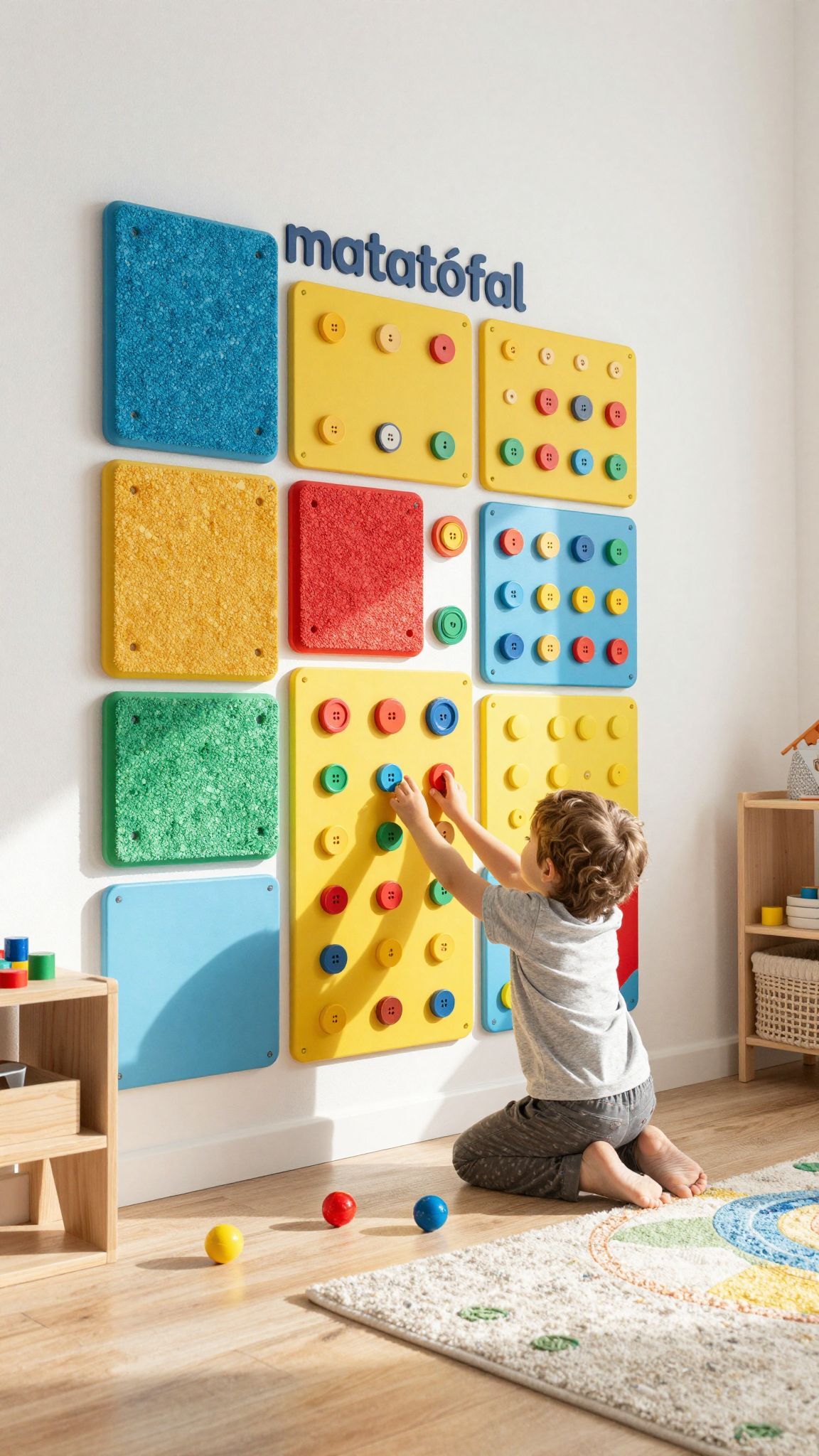 A matatófal fejleszti a gyerekek kreativitását és motorikus képességeit.