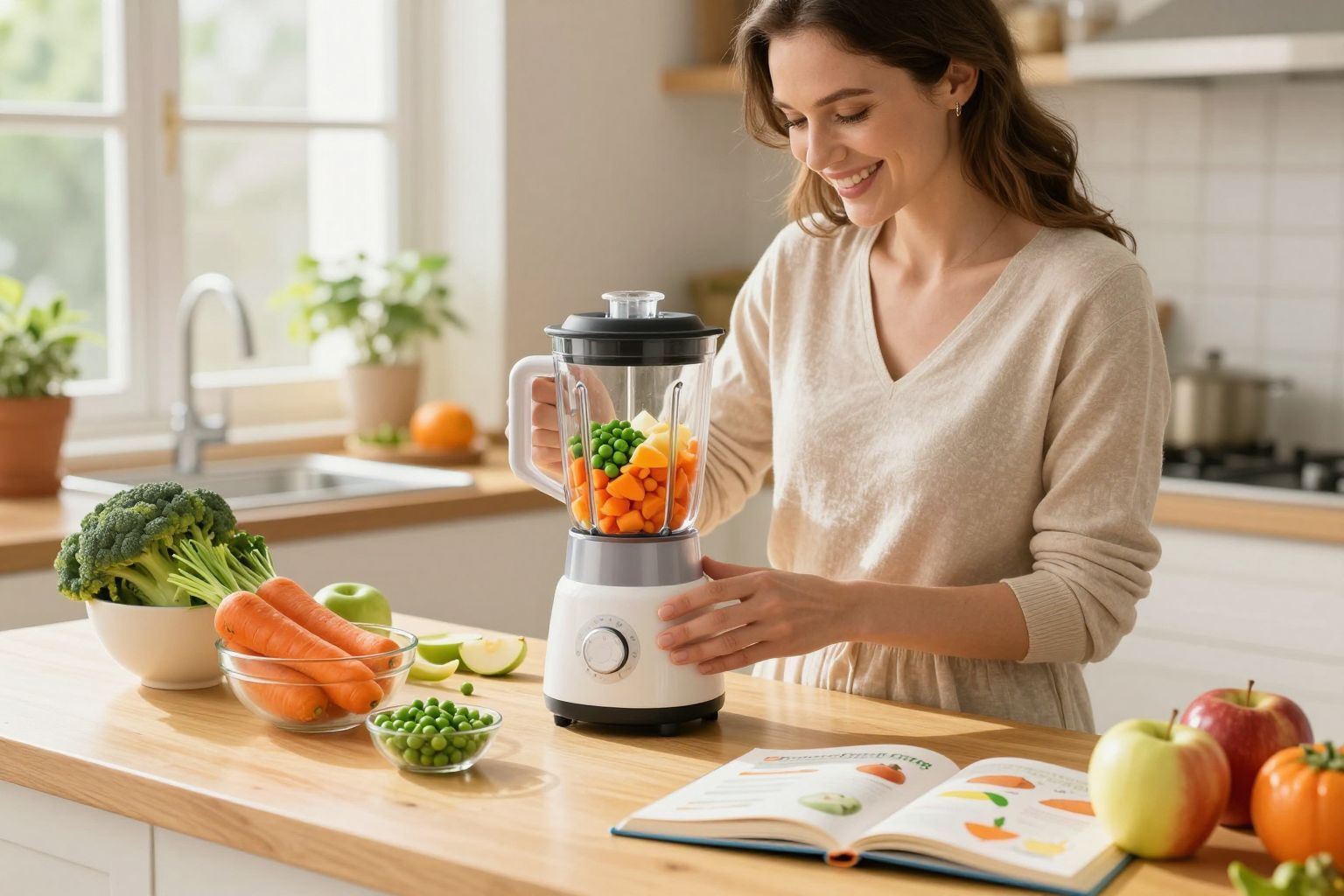 A pürésített ételek fokozzák a baba felfedezését.