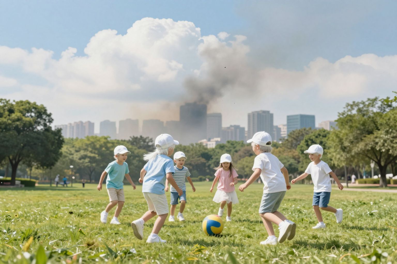 A szálló por súlyosan befolyásolja a gyermekek légzését.