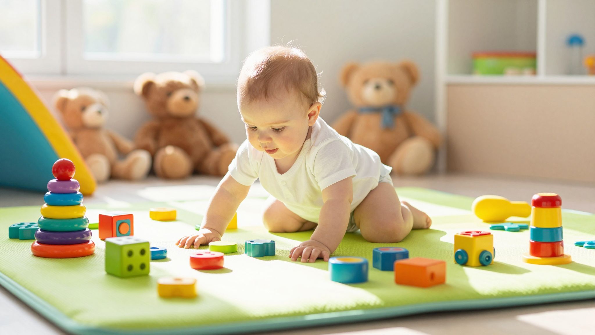 A szenzoros játékok stimulálják az agyi fejlődést és tanulást.