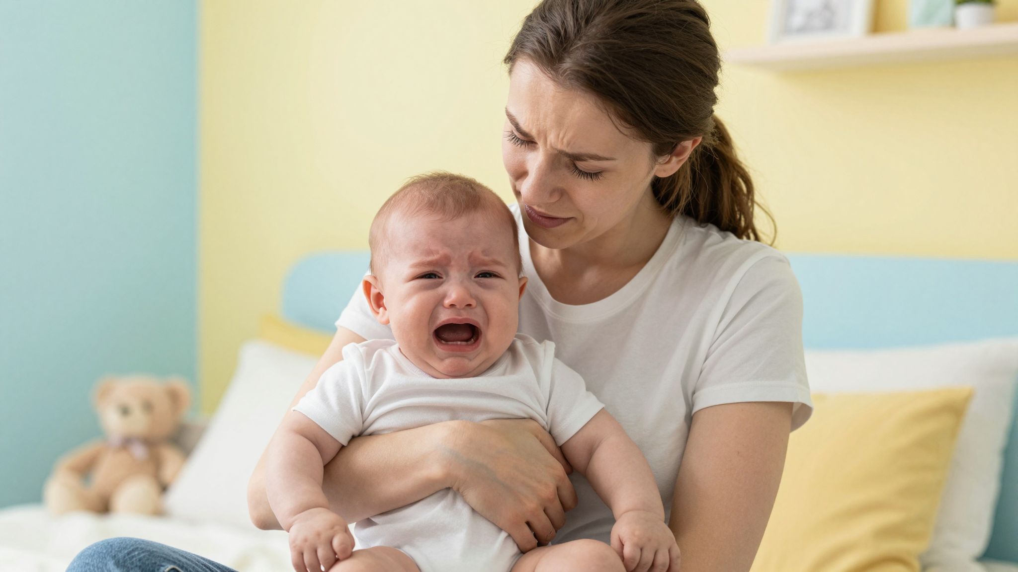 A szülők stressze fokozhatja a baba sírását.