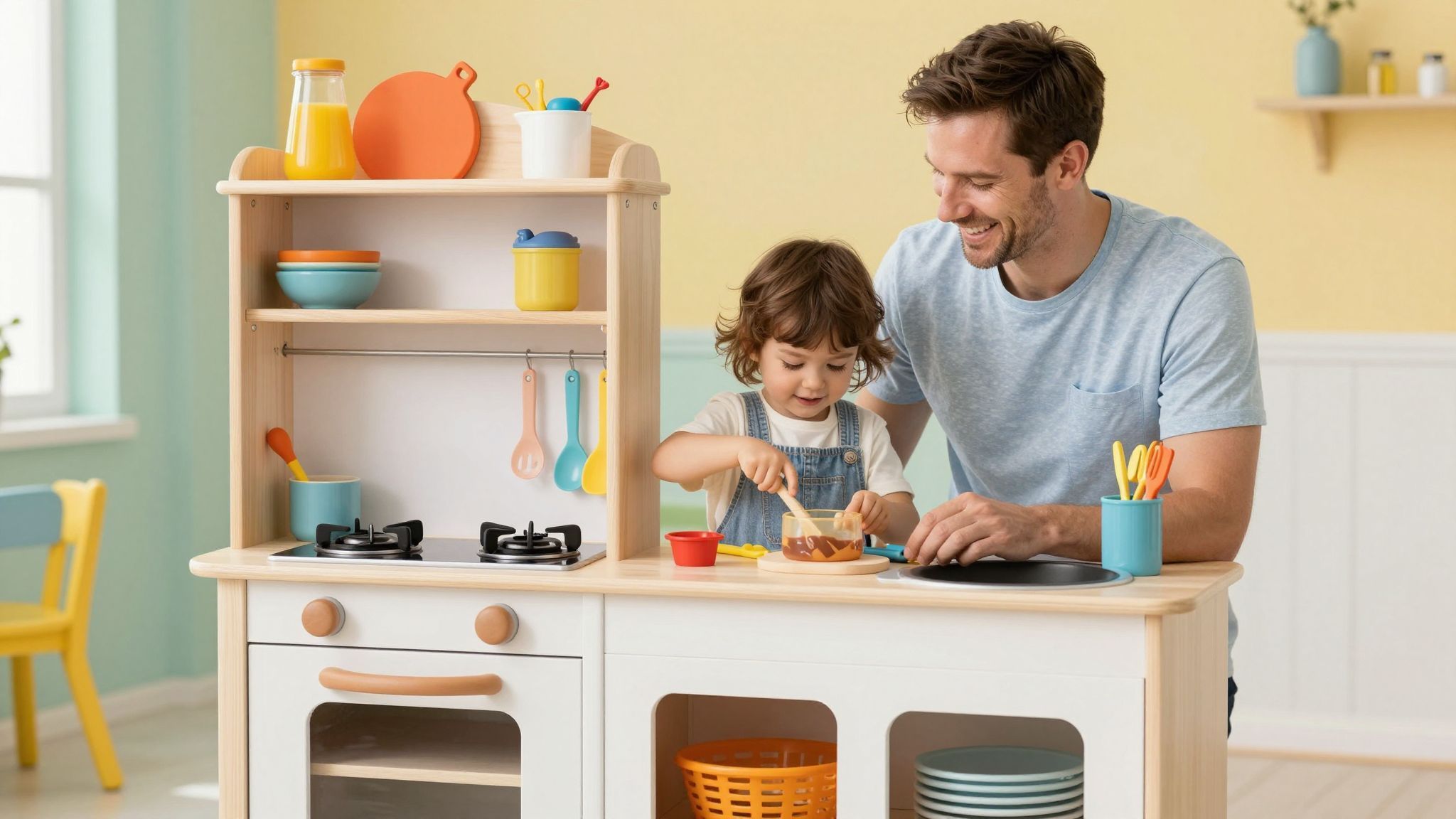 A játék bútorok tervezése javítja a gyerekek fejlődését.