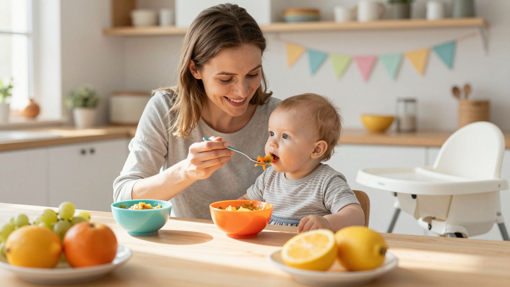 Az első falatok ideális időpontja 6 hónapos kor körül.
