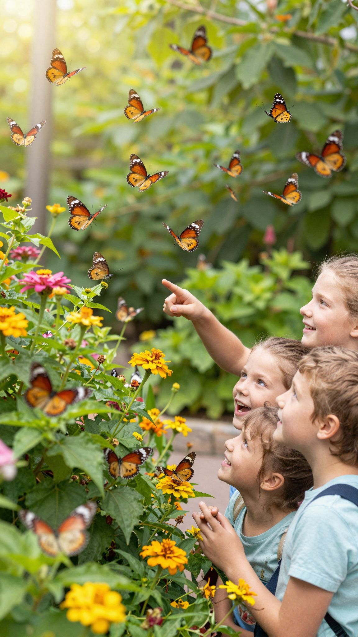 A Lepkekertben az illatok és textúrák is lenyűgöznek.