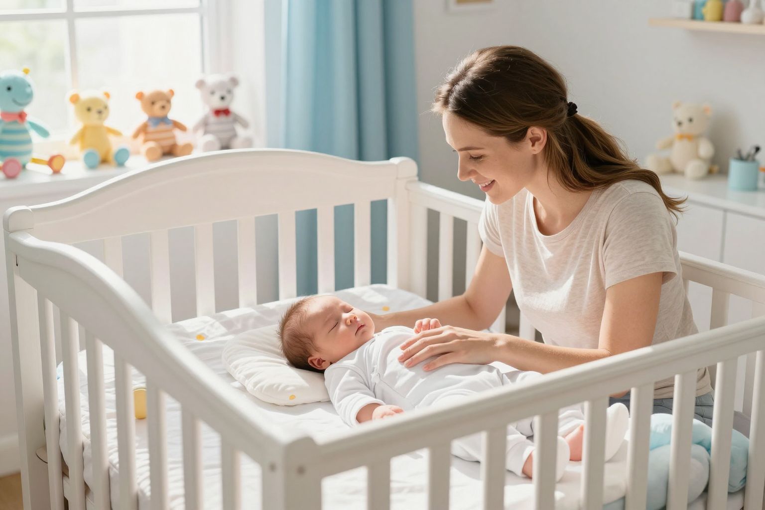 Az újszülöttek biztonságos alváshoz hátukra fekve ajánlottak.