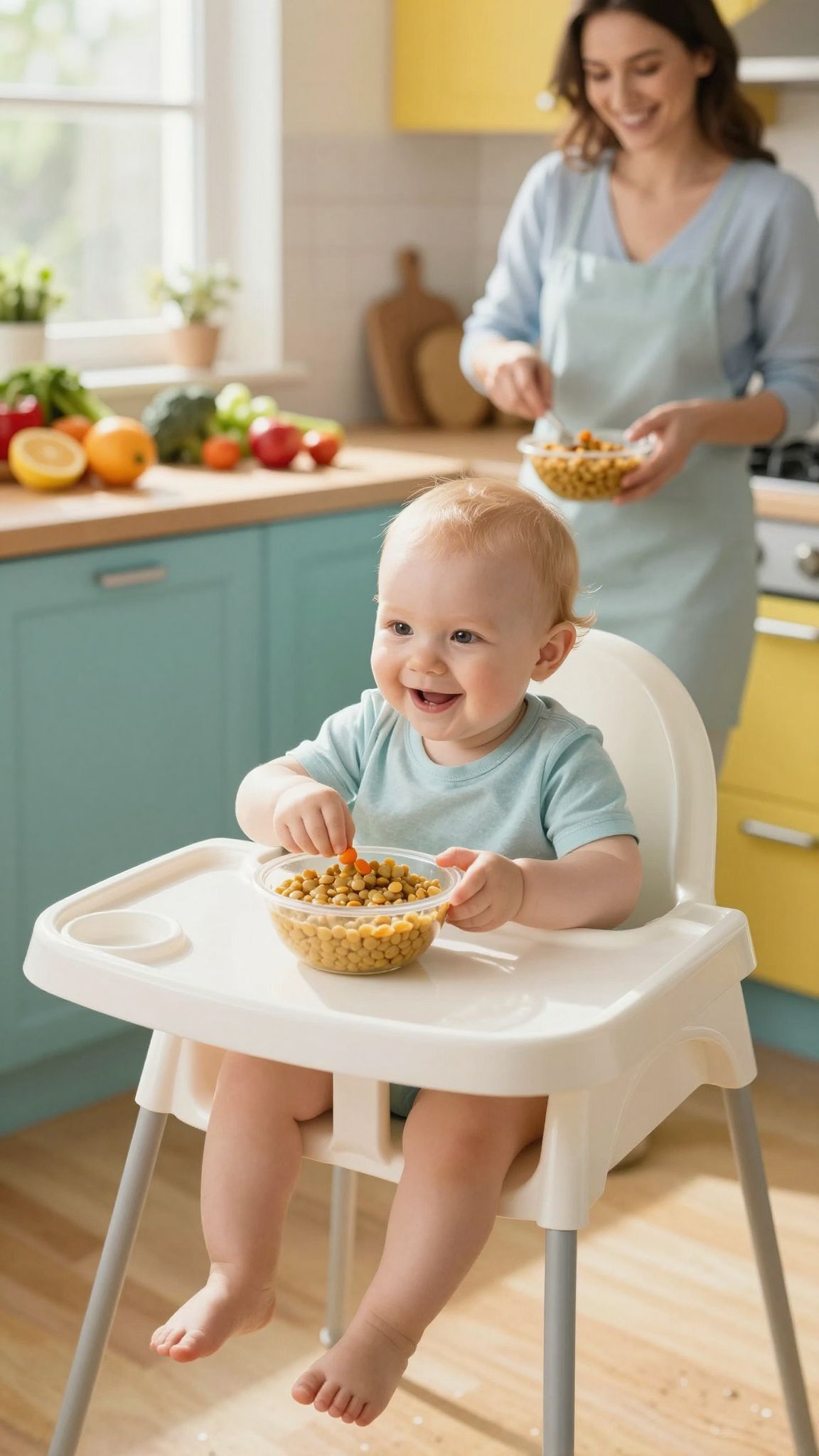 A lencse gazdag vasban, támogatja a baba fejlődését.