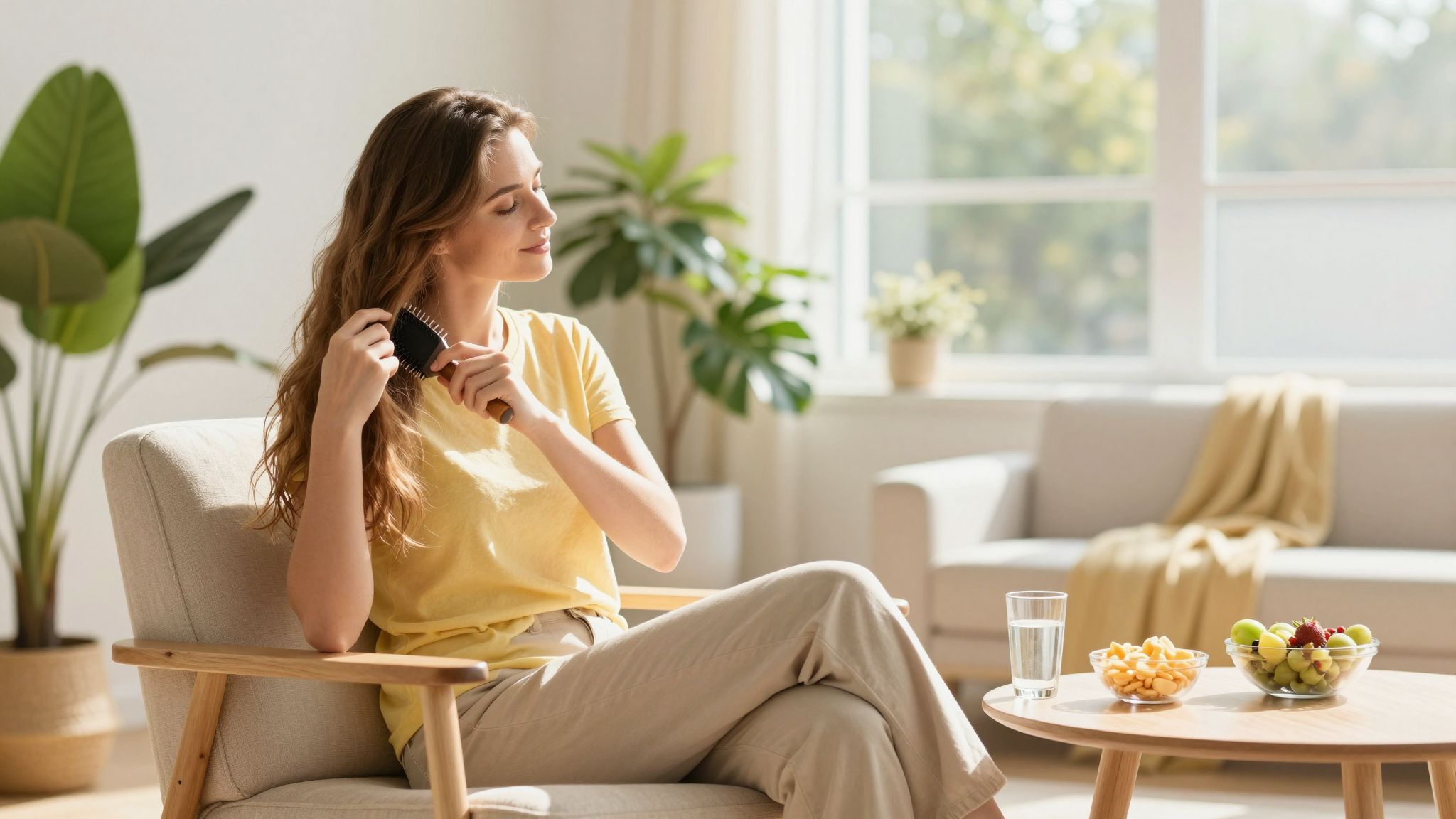 A stresszkezelés kulcsfontosságú a hajhullás megelőzésében.