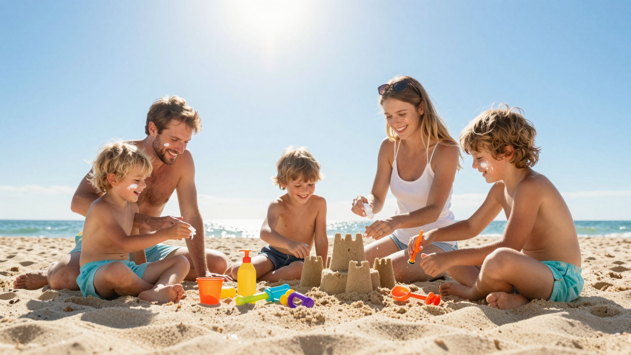 A megfelelő naptej SPF 30 vagy magasabb védelmet nyújt.