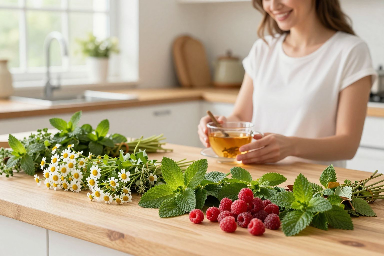 A málnalevél tea segíthet a szülés felkészítésében.