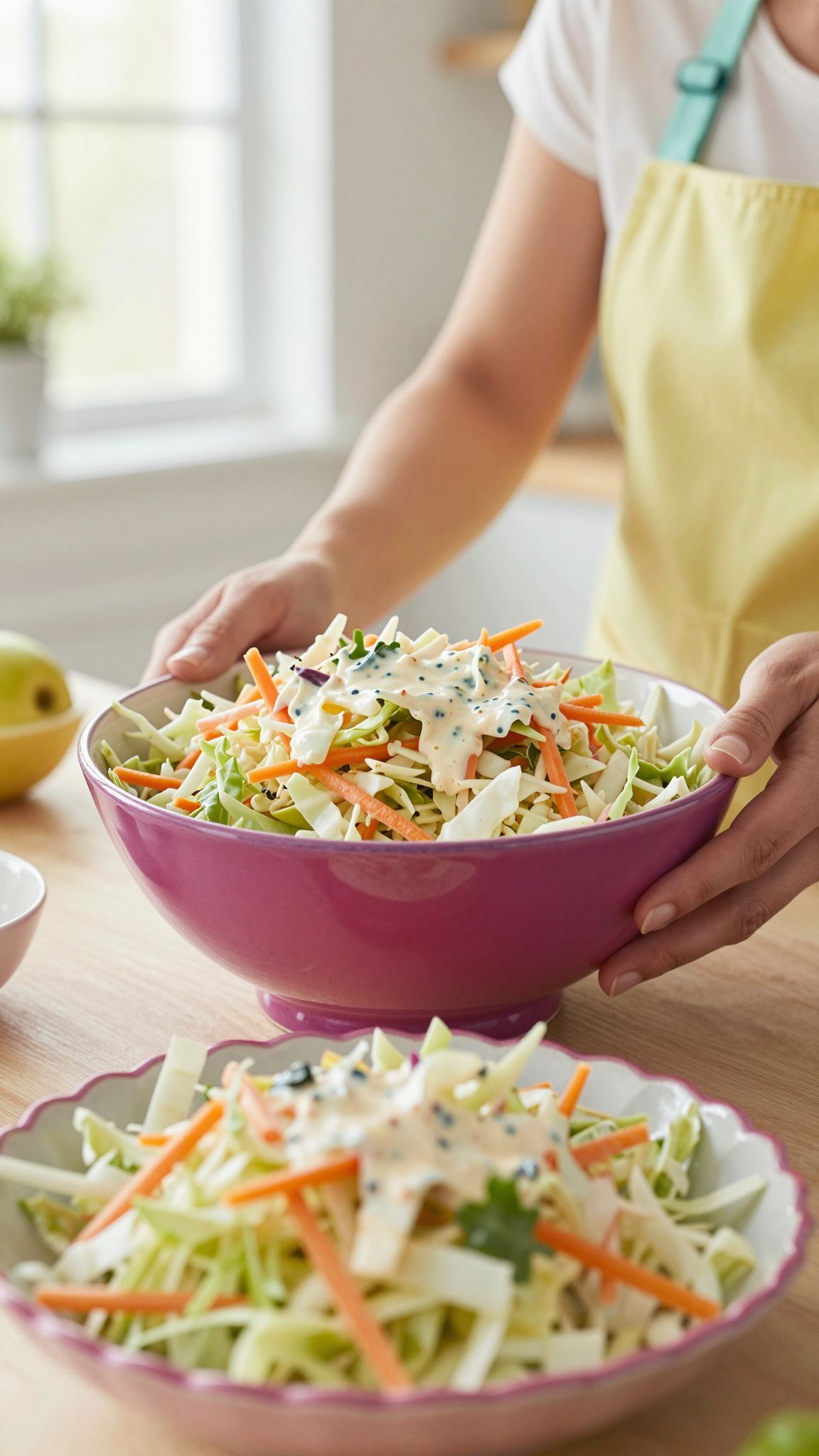 A textúra és íz kombinációja kiemeli a saláta frissességét.