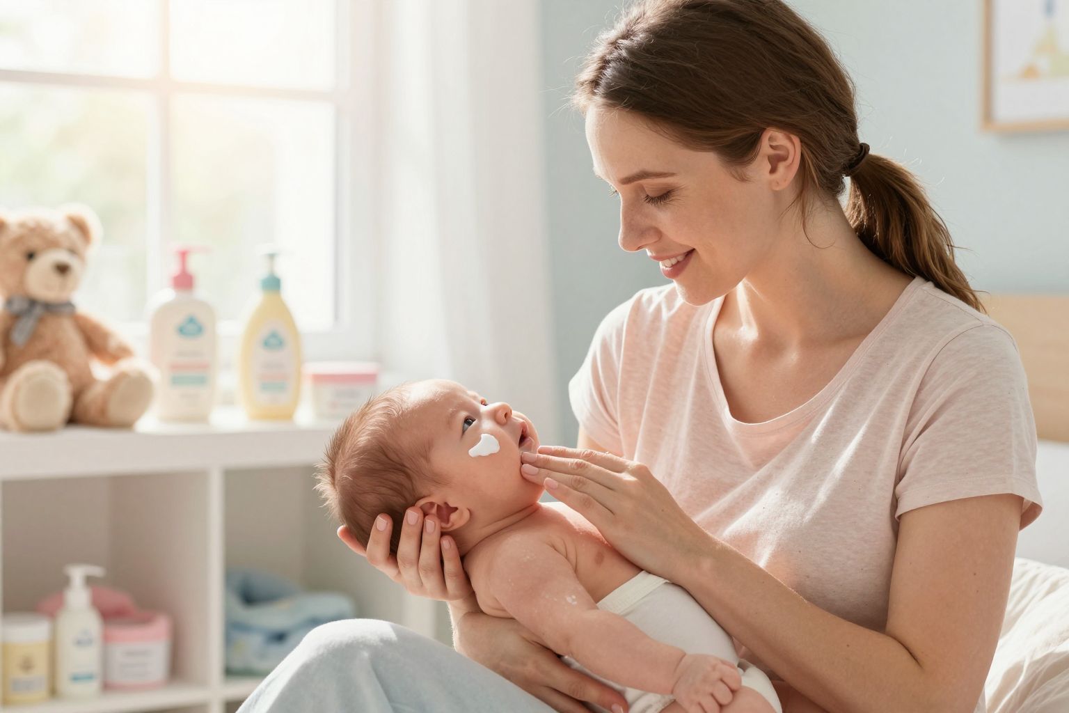 Újszülött bőrét naponta hidratálni kell puha krémmel.