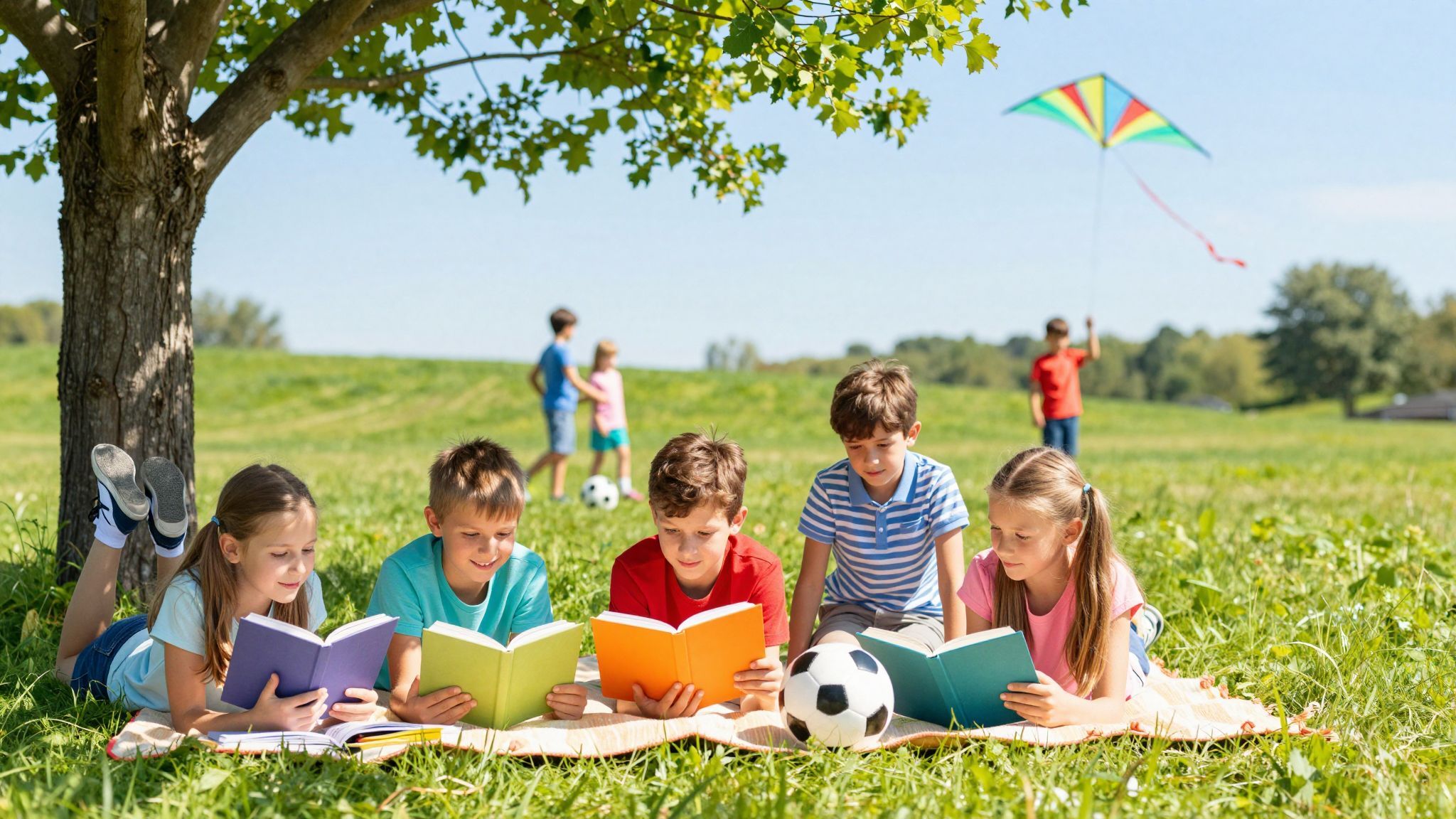 A nyári tanulás segíti a gyerekek fejlődését.