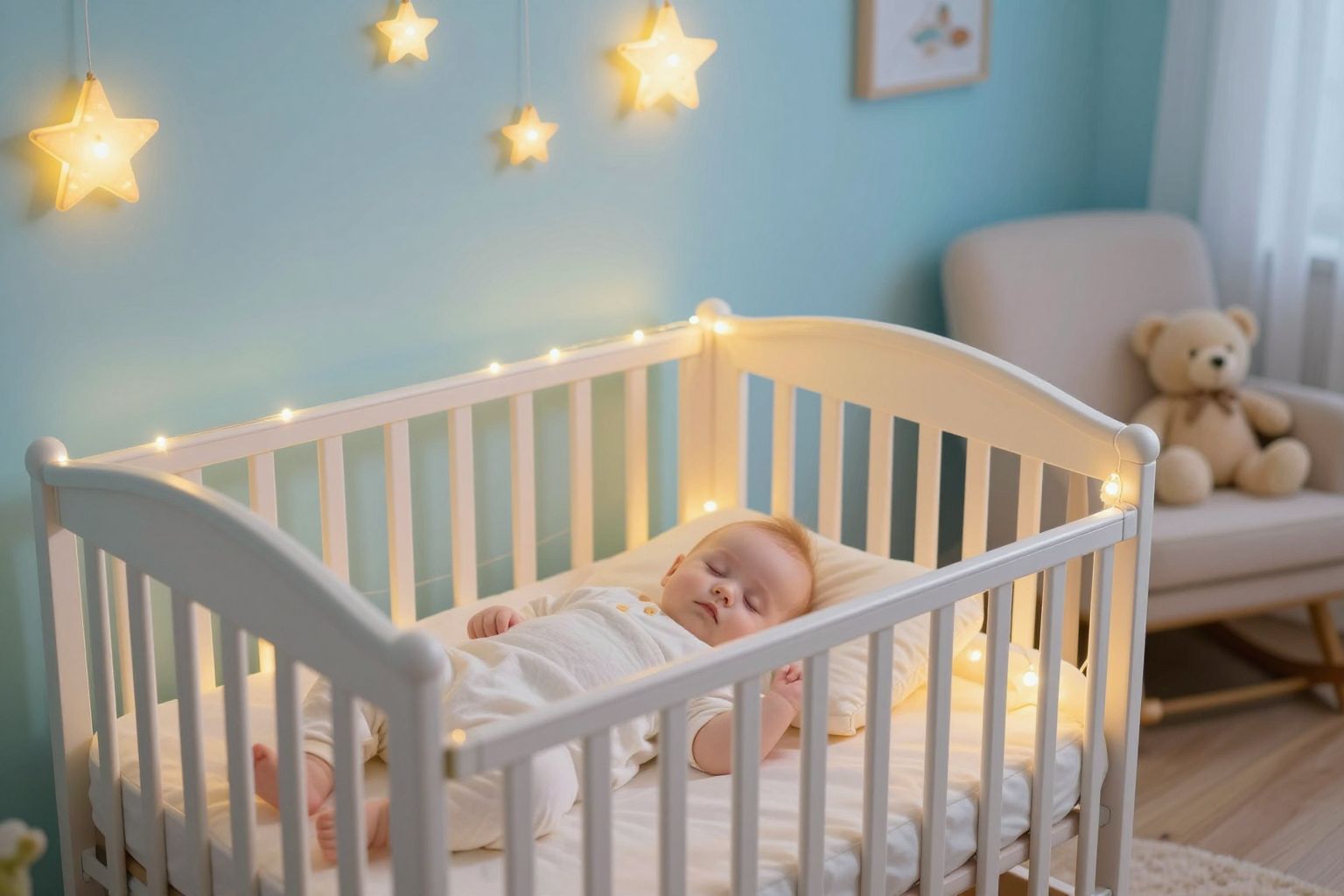 A sötét és csendes szoba elősegíti a nyugodt alvást.