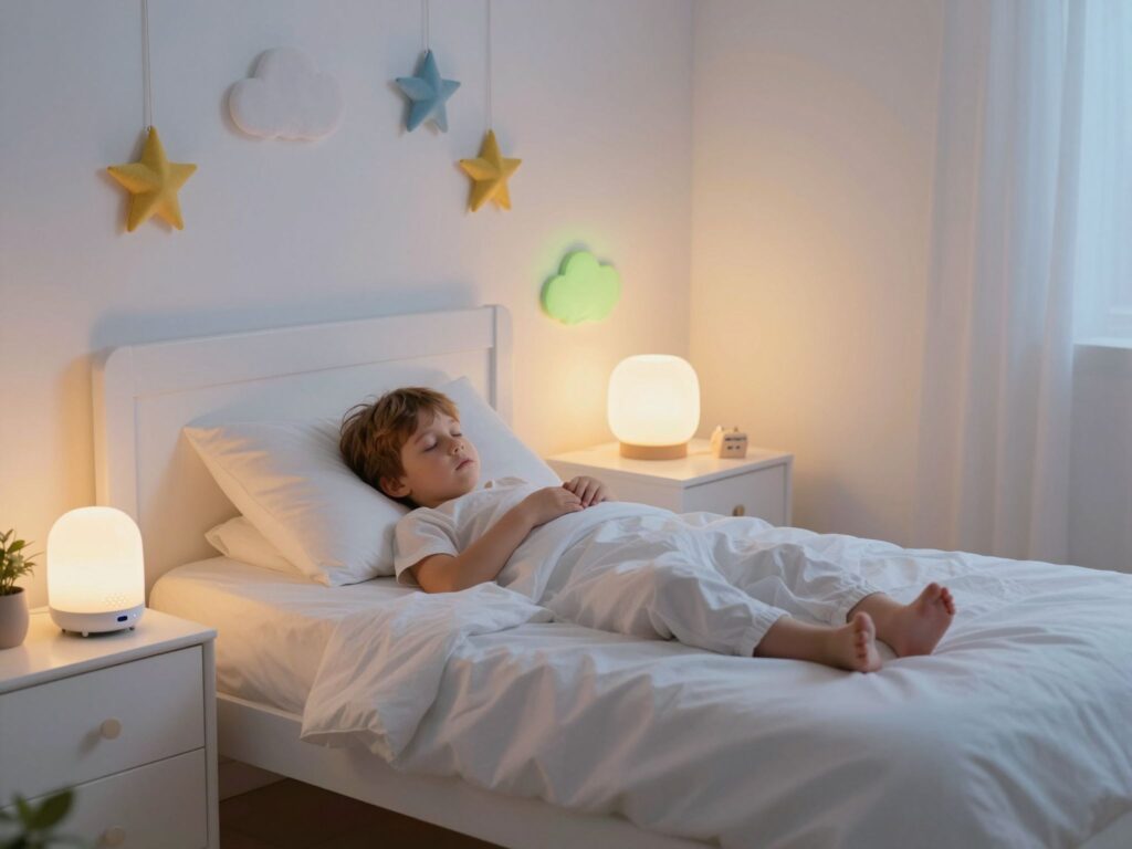 Pár perces alvássegítők gyerekeknek: légzés, fények, zajok optimalizálása