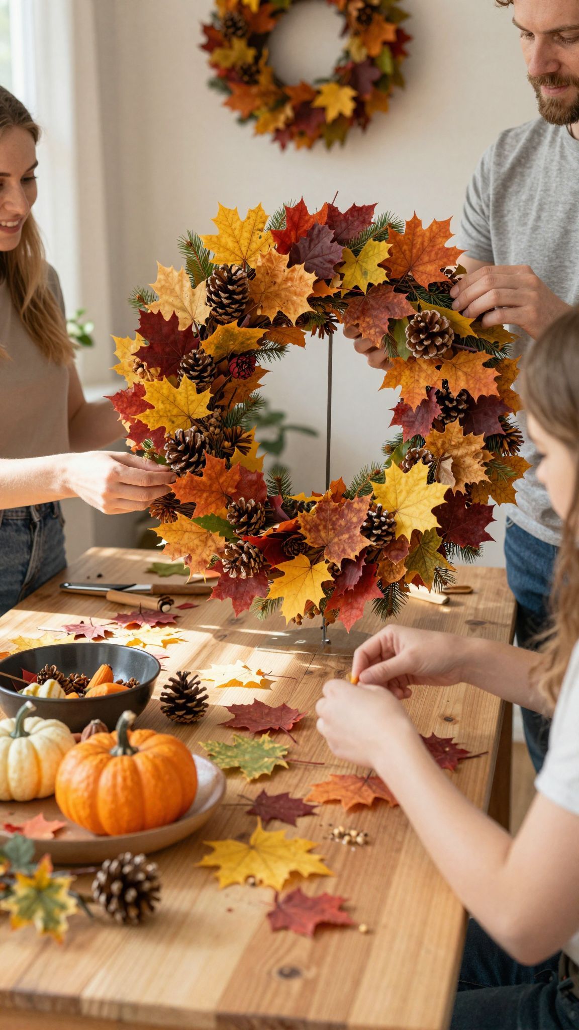 Kreatív őszi ajtókopogtatóhoz használd fel a házi dekorációkat!