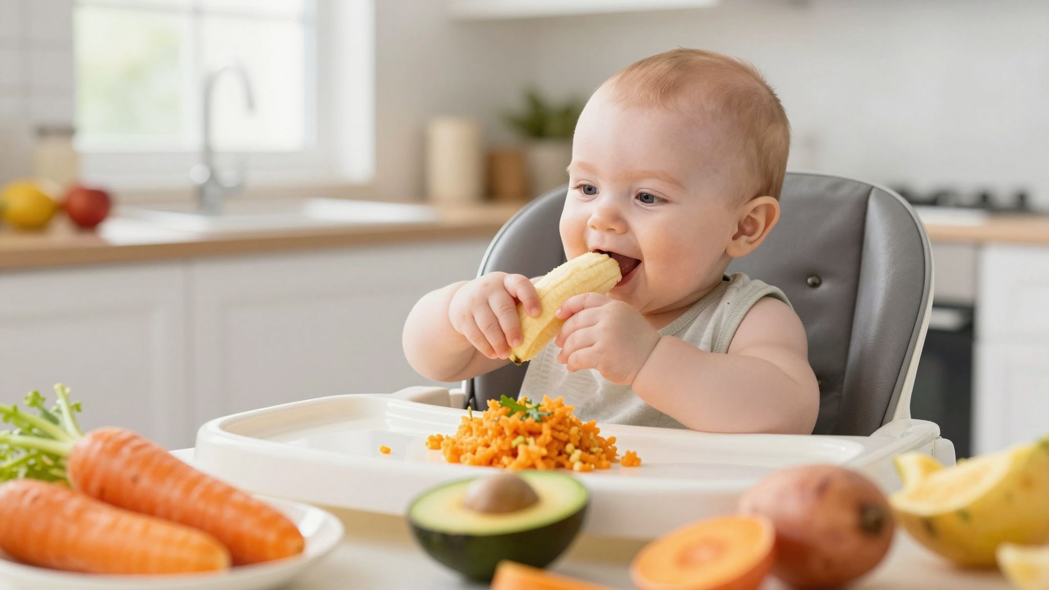 Kilenc hónapos babáknál fontos a változatos táplálkozás.