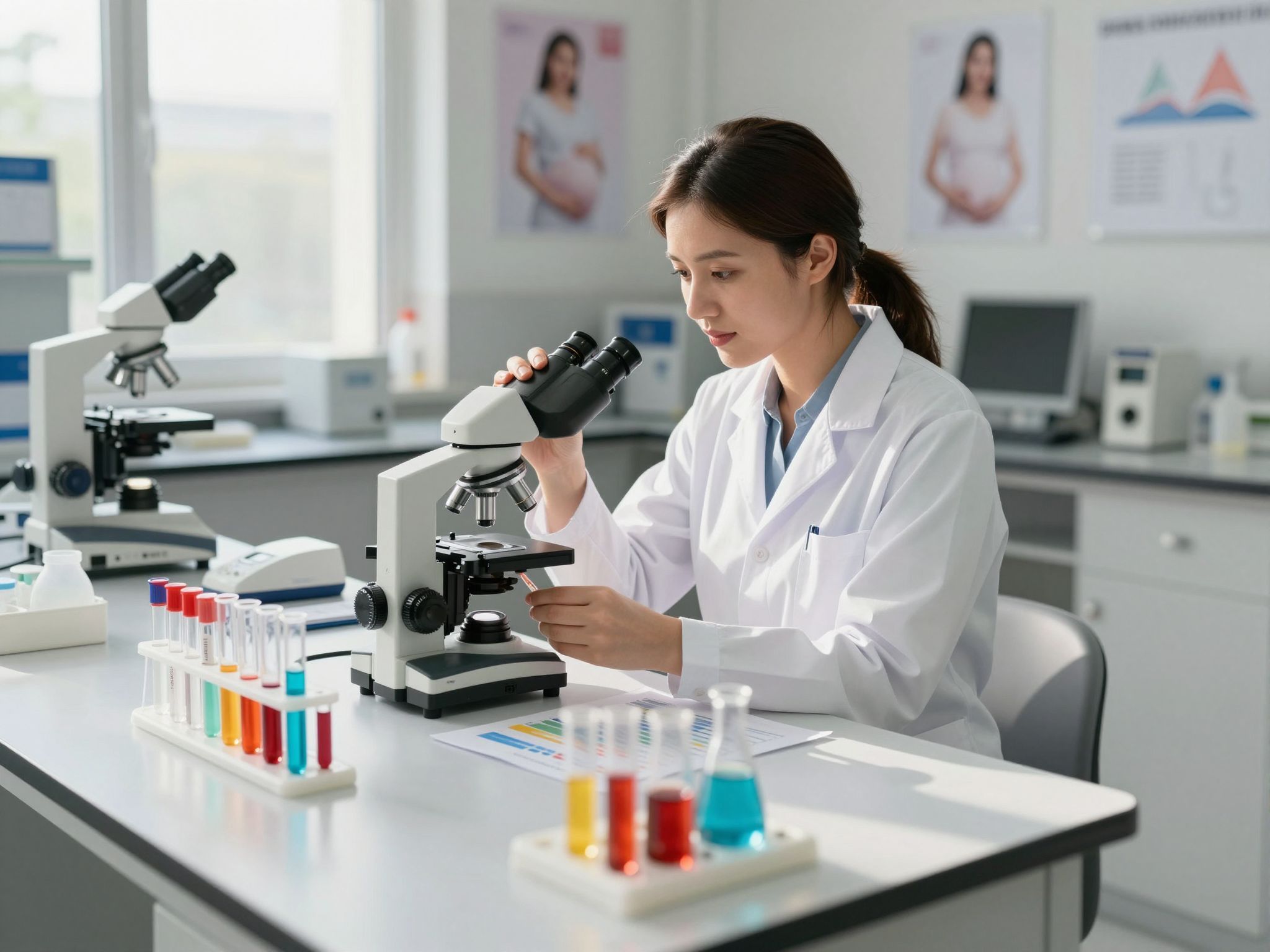 A laboratóriumi vizsgálatok segítik a terhesség nyomon követését.