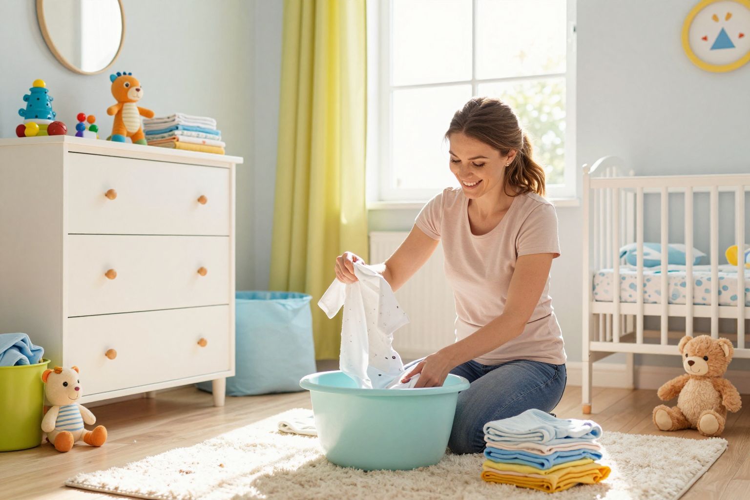 A méretre bontás rendszere megkönnyíti a babaruhák kezelését.