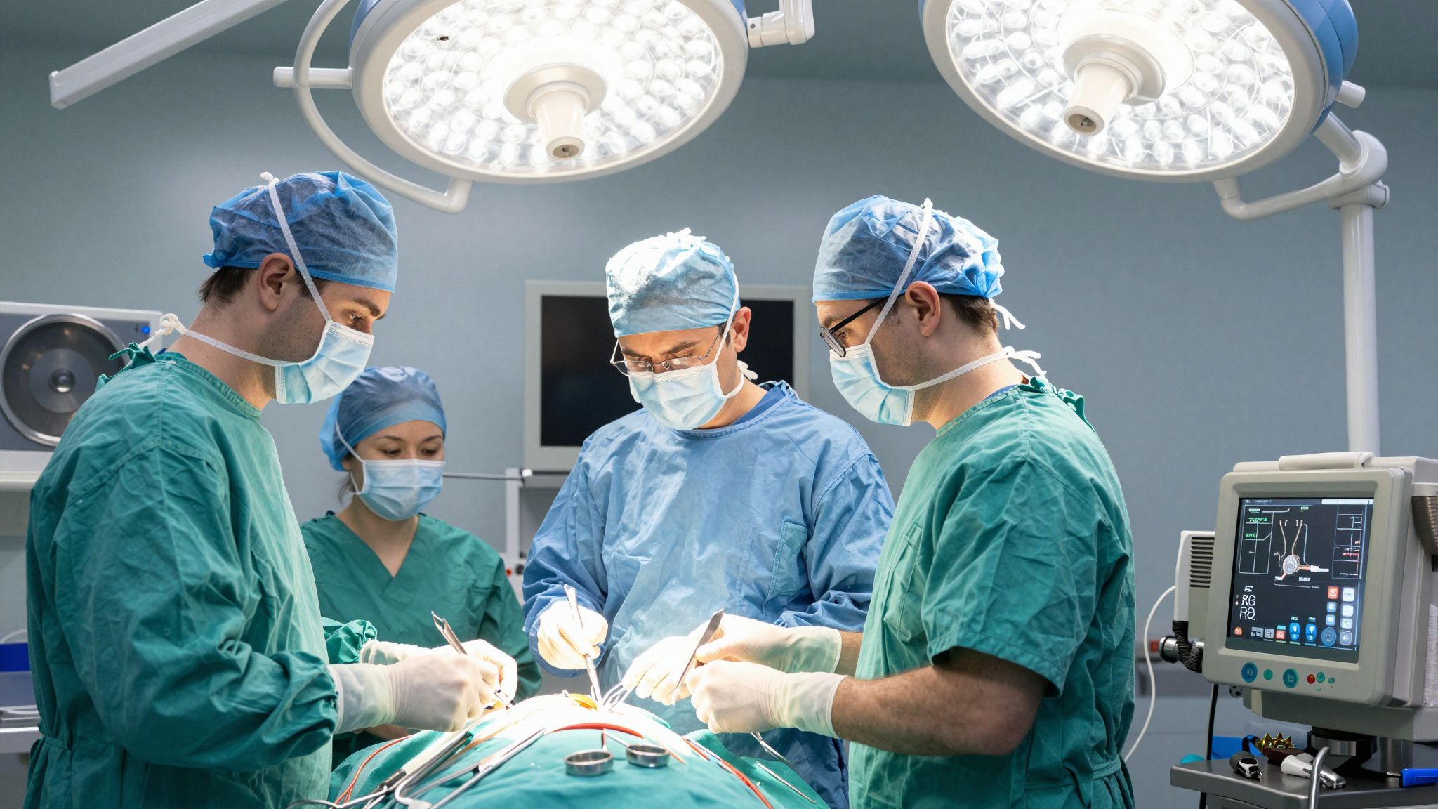 A műtét során a magzat védelme kiemelten fontos.