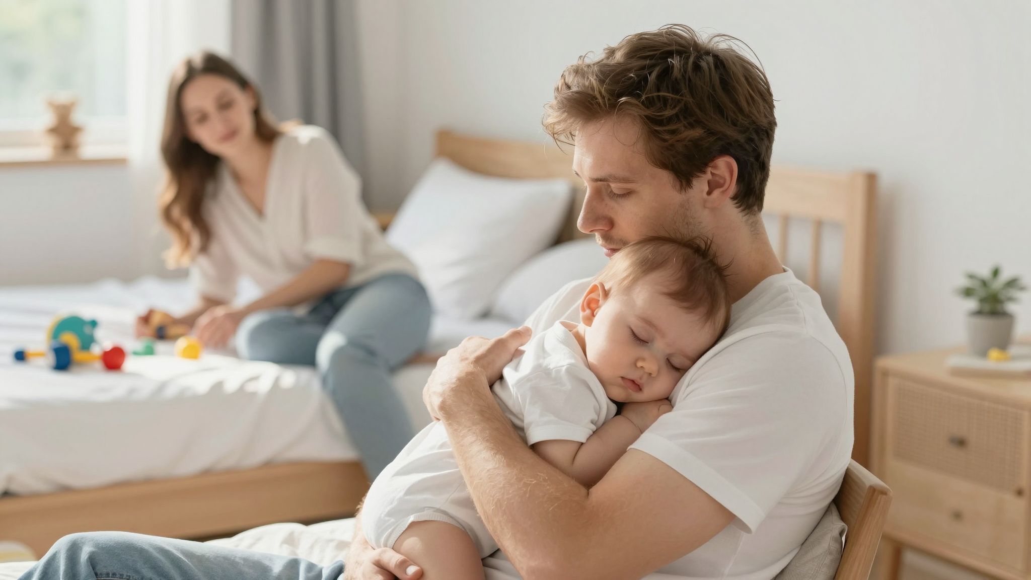 A kutatások szerint az apák alvásminősége is romlik.